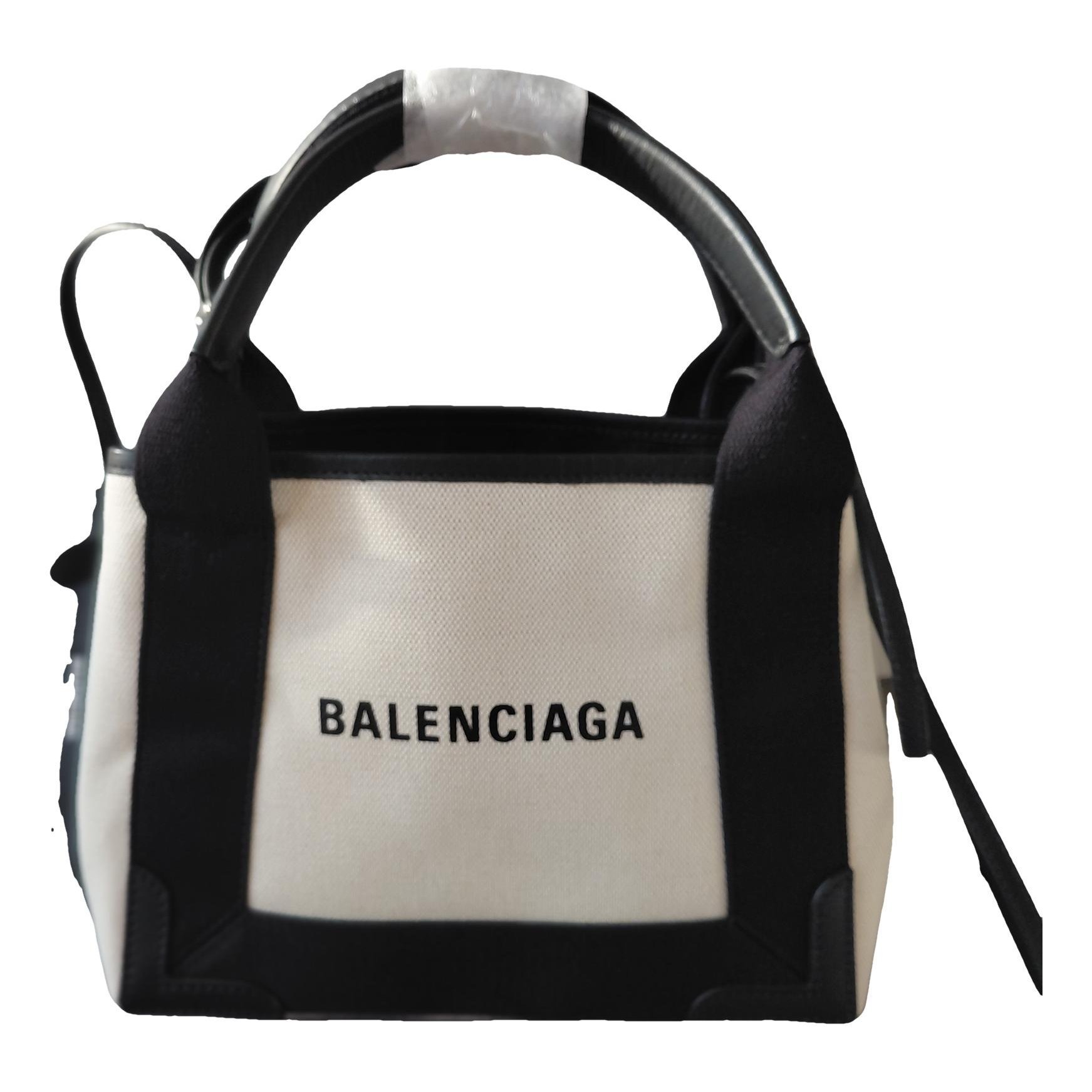 Navy cabas leather tote