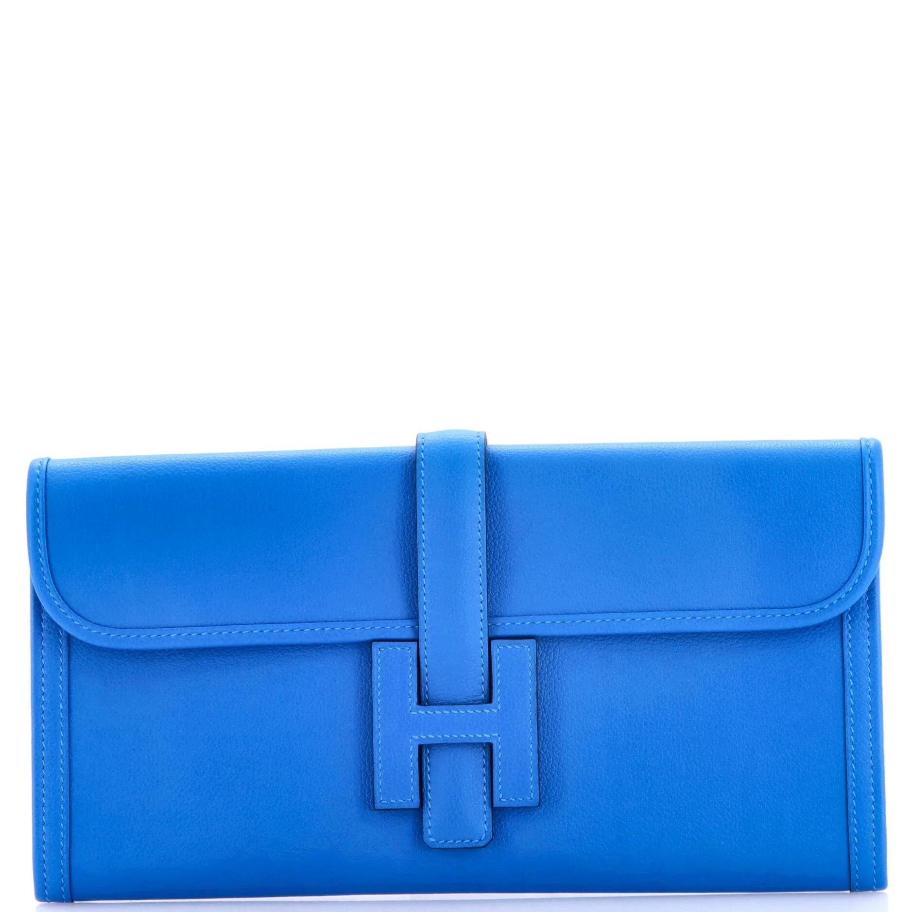 Leather clutch bag