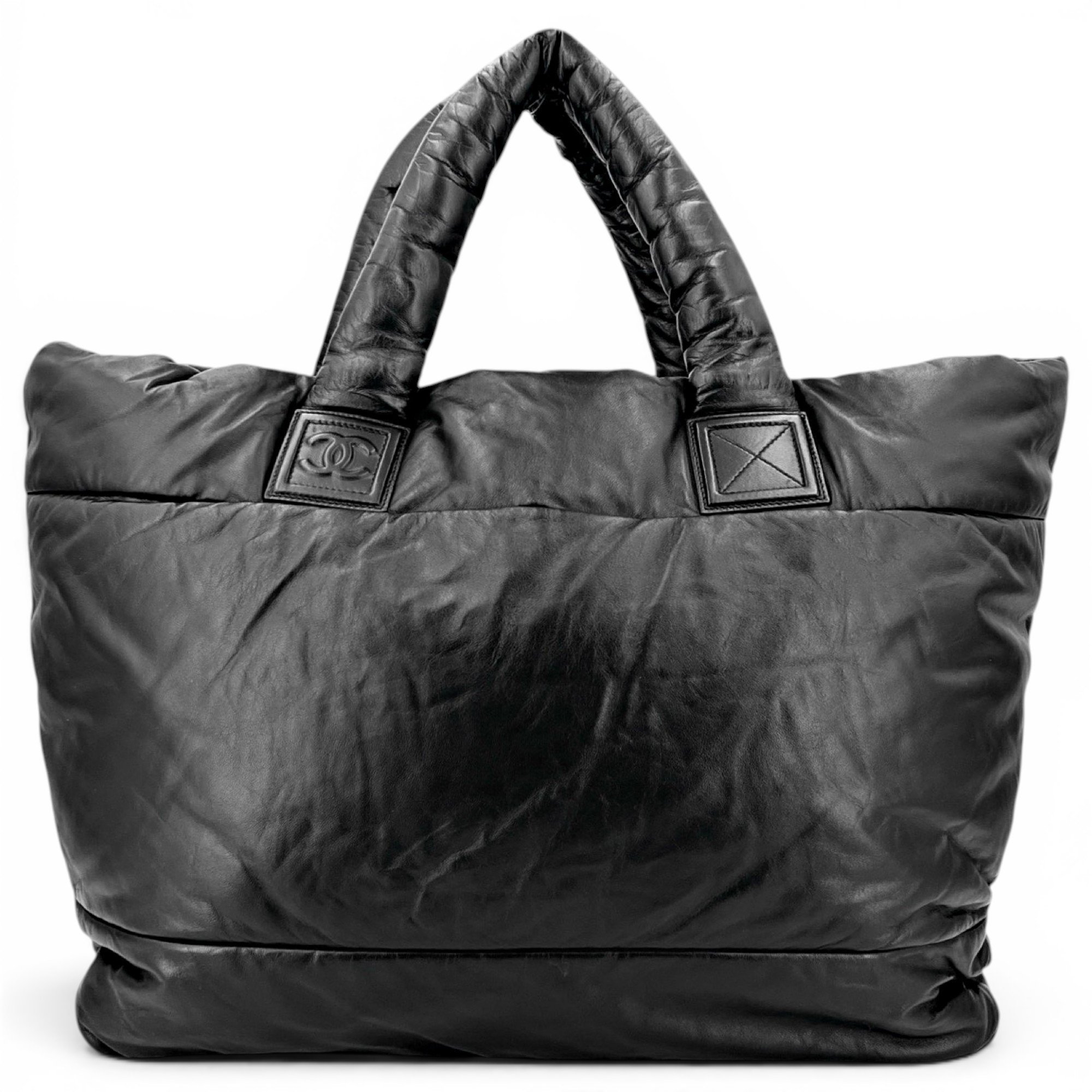 Cocoon leather tote