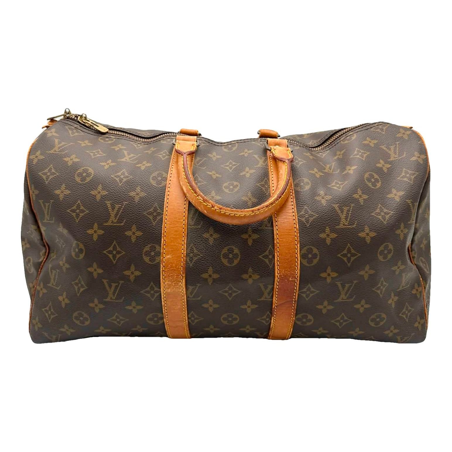 Keepall leather travel bag