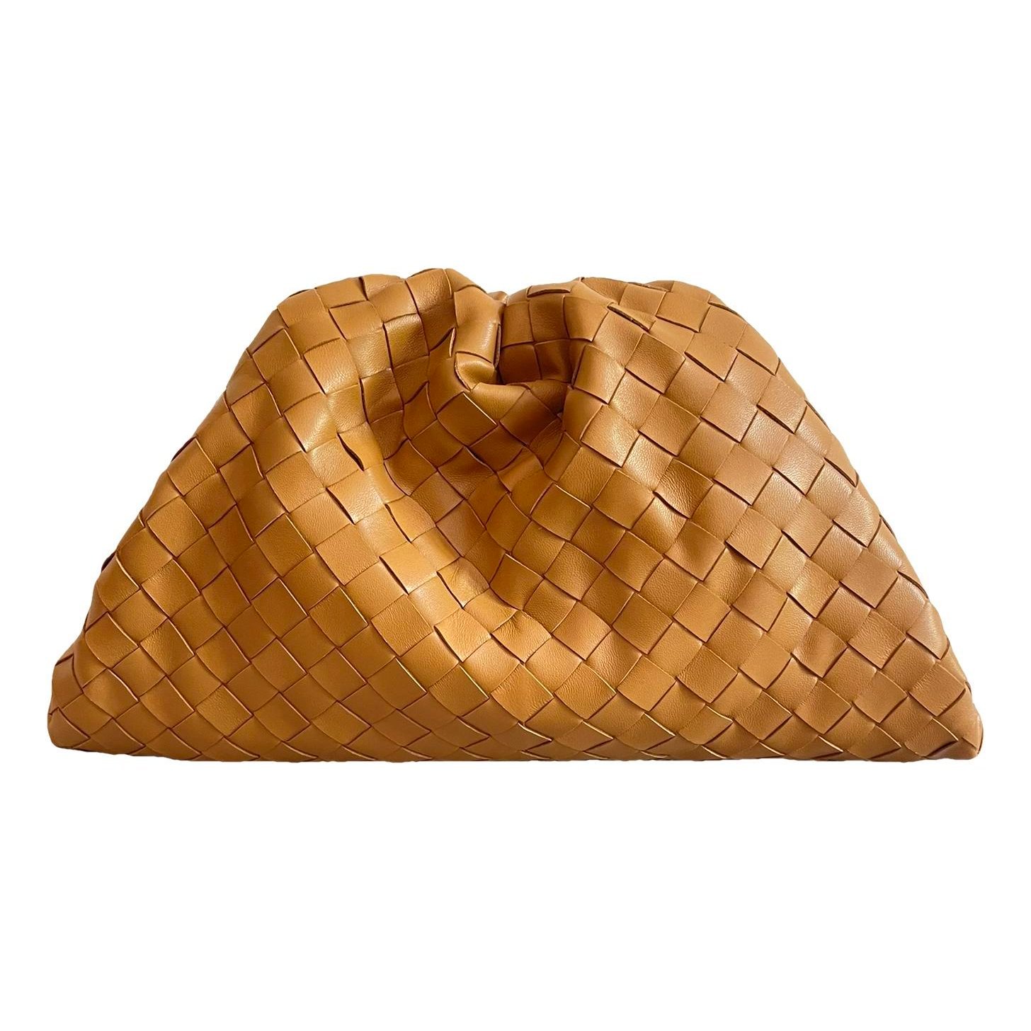 Pouch leather clutch bag