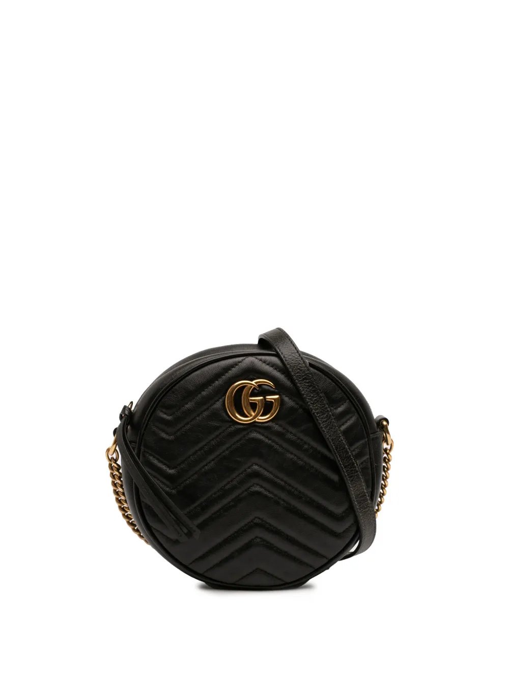 2016-2026 Mini GG Marmont Matelasse Leather Round crossbody bag