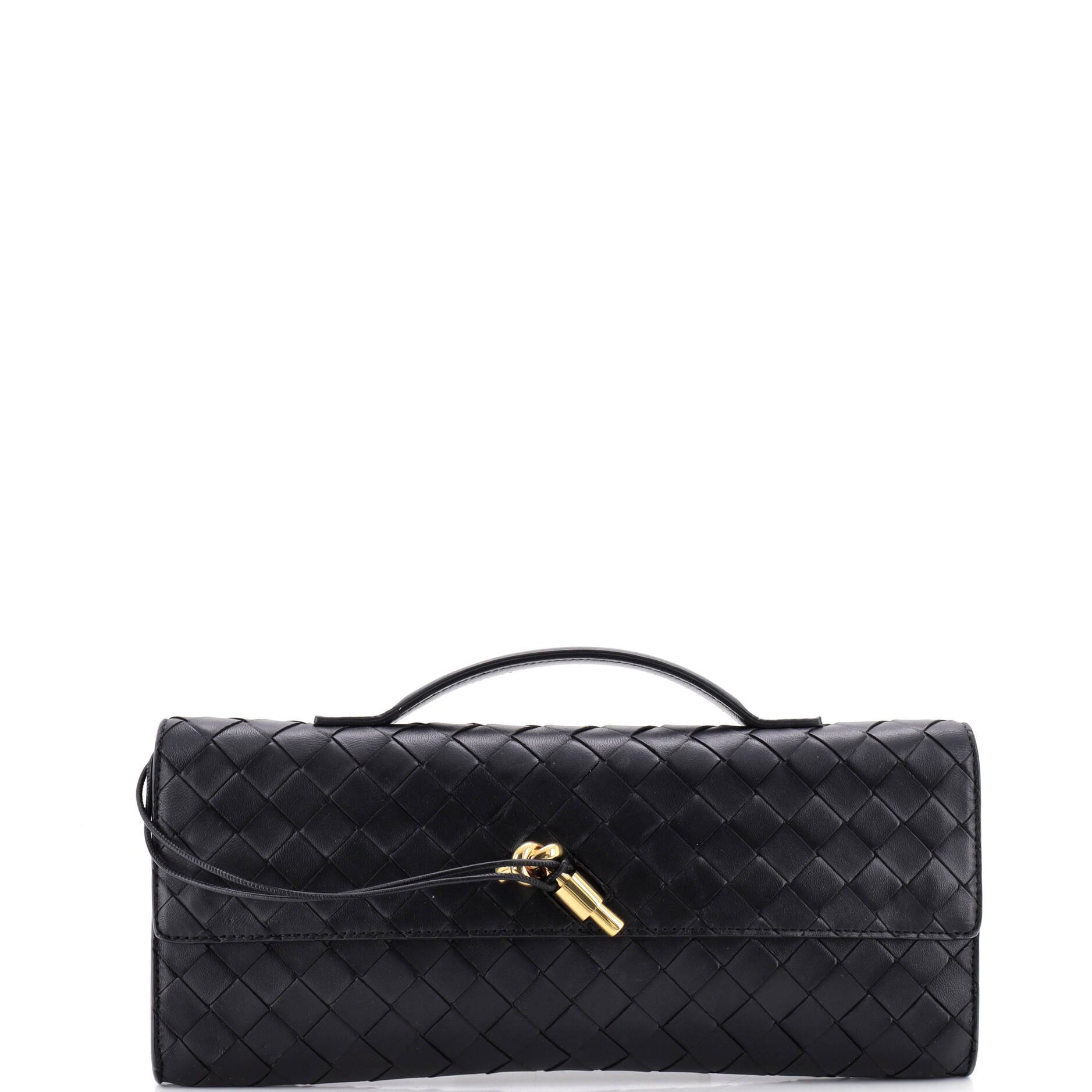 Andiamo Top Handle Clutch Intrecciato Nappa Long