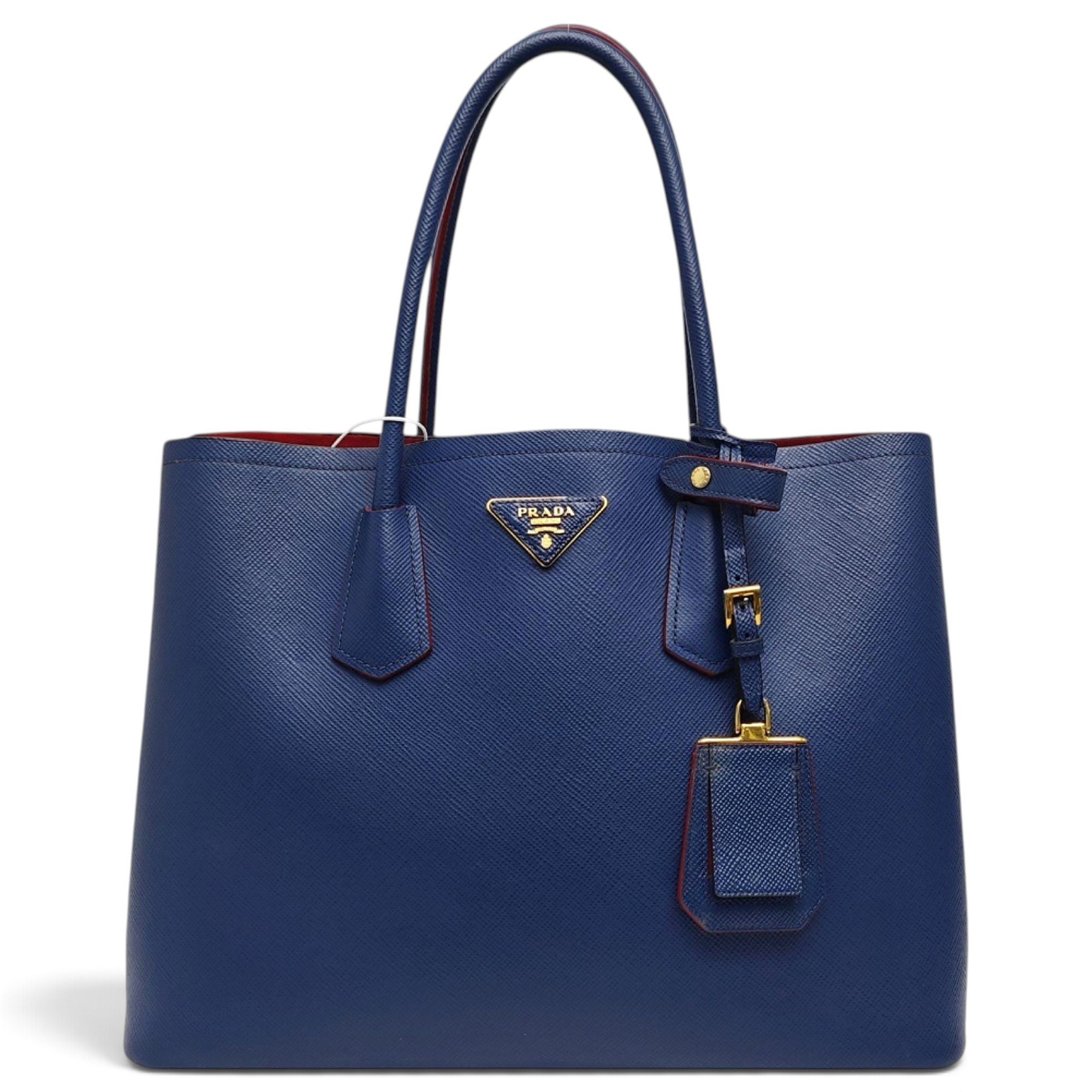 Double leather handbag