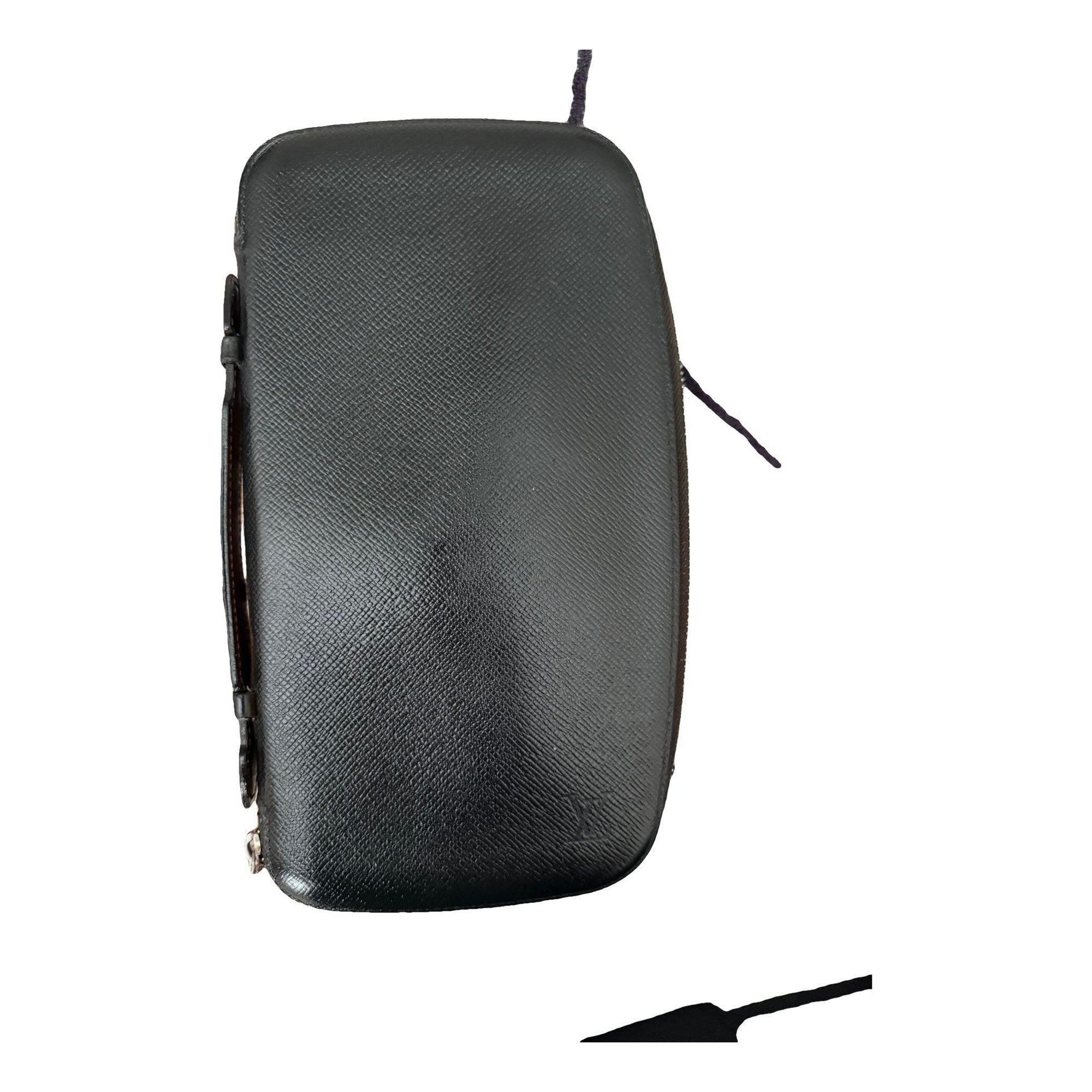 Leather clutch bag