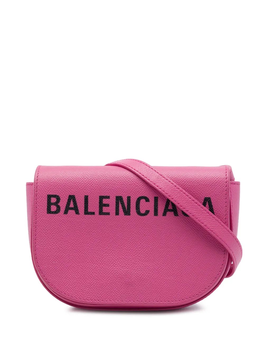 Balenciaga 2019 Grained Calfskin Logo Ville Day XS crossbody bag
