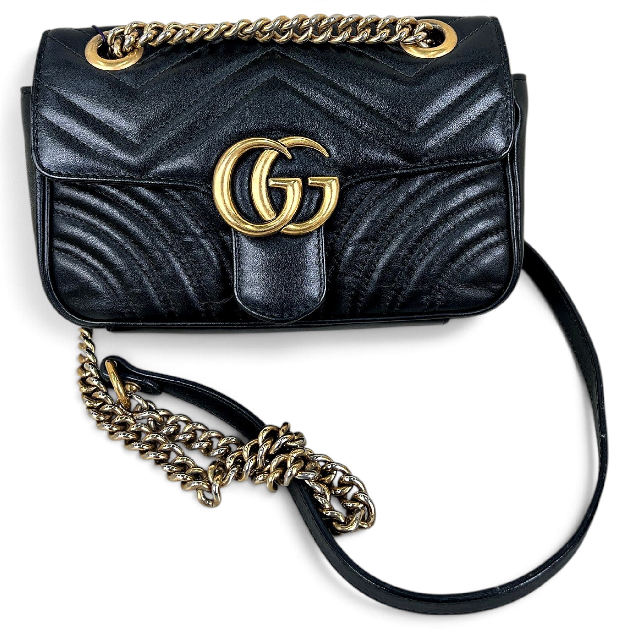 GG Marmont Flap leather crossbody bag
