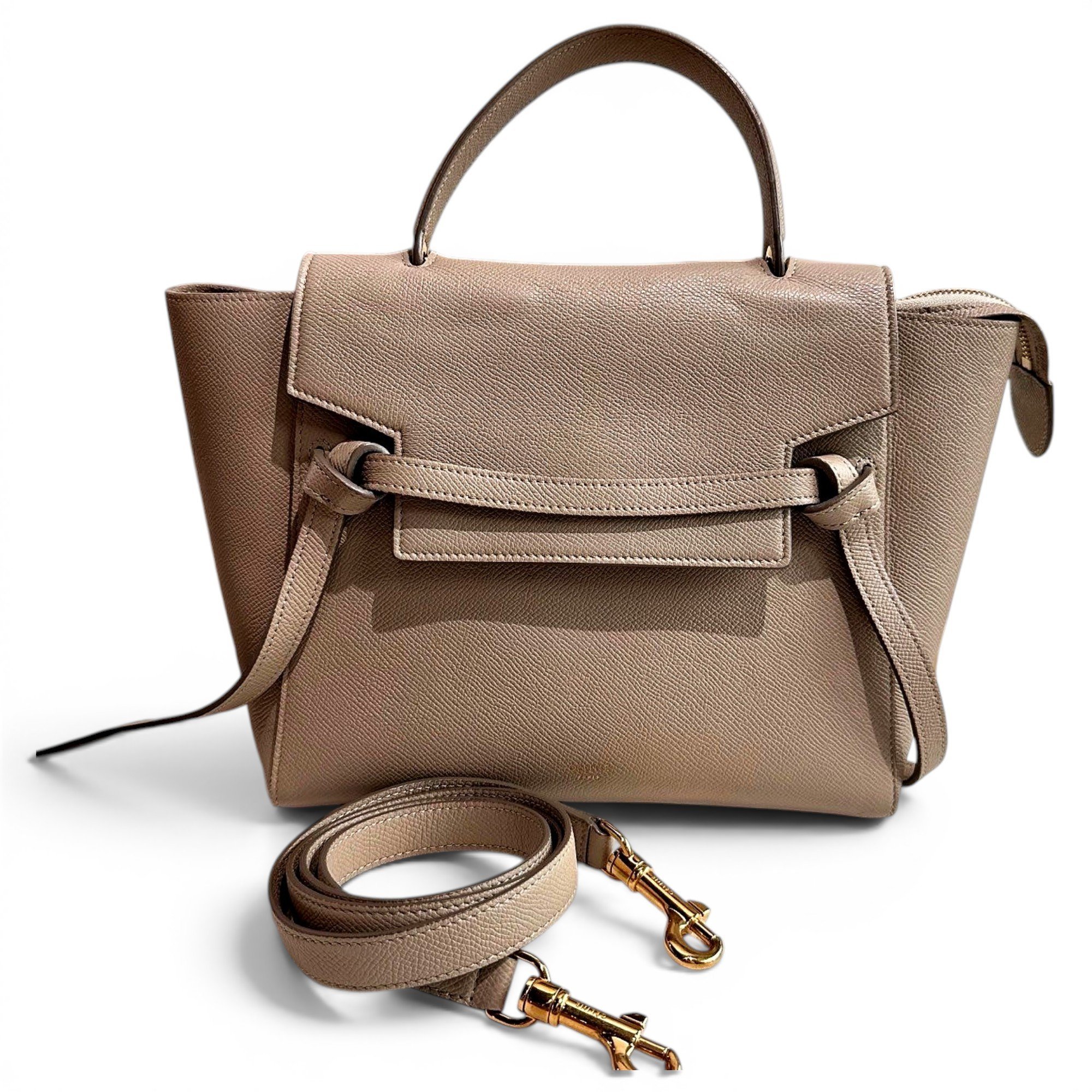 Belt leather handbag
