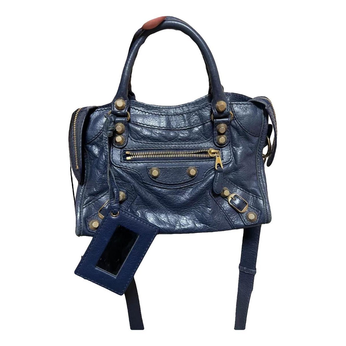 City leather handbag
