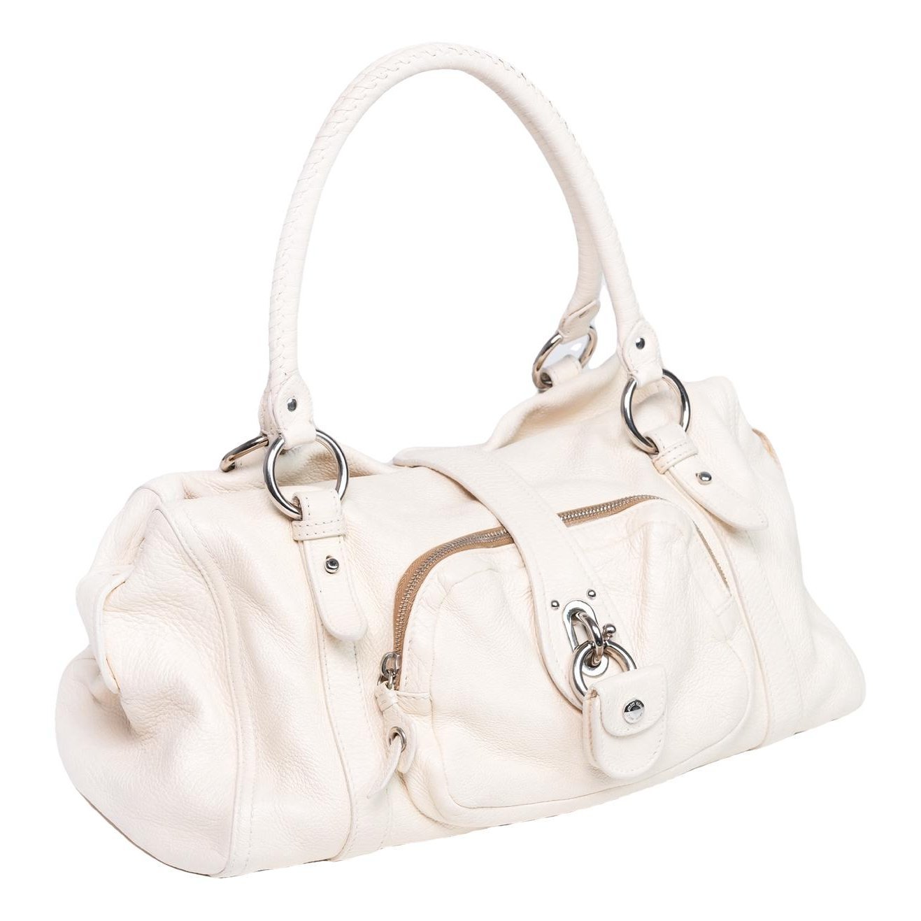 Bow bag leather handbag