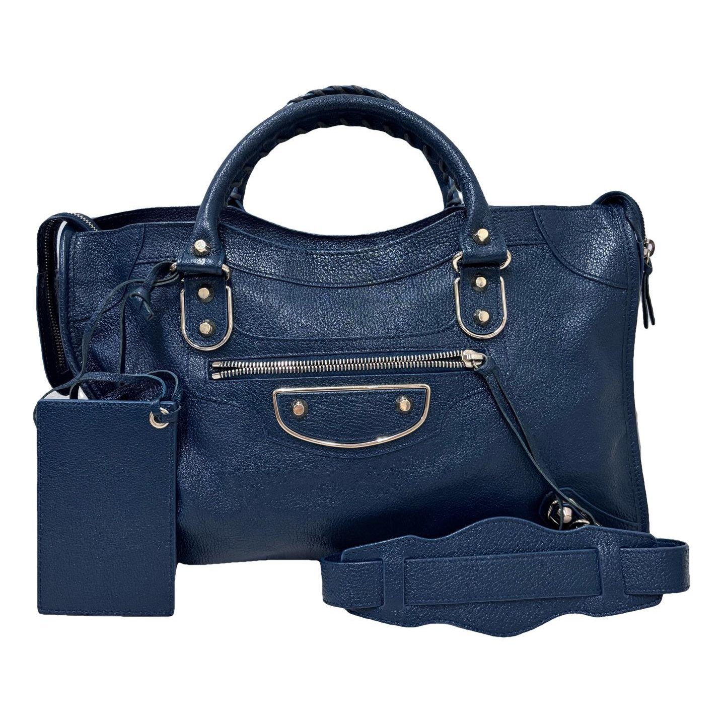 City leather handbag