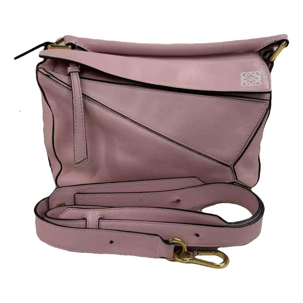 Puzzle leather handbag