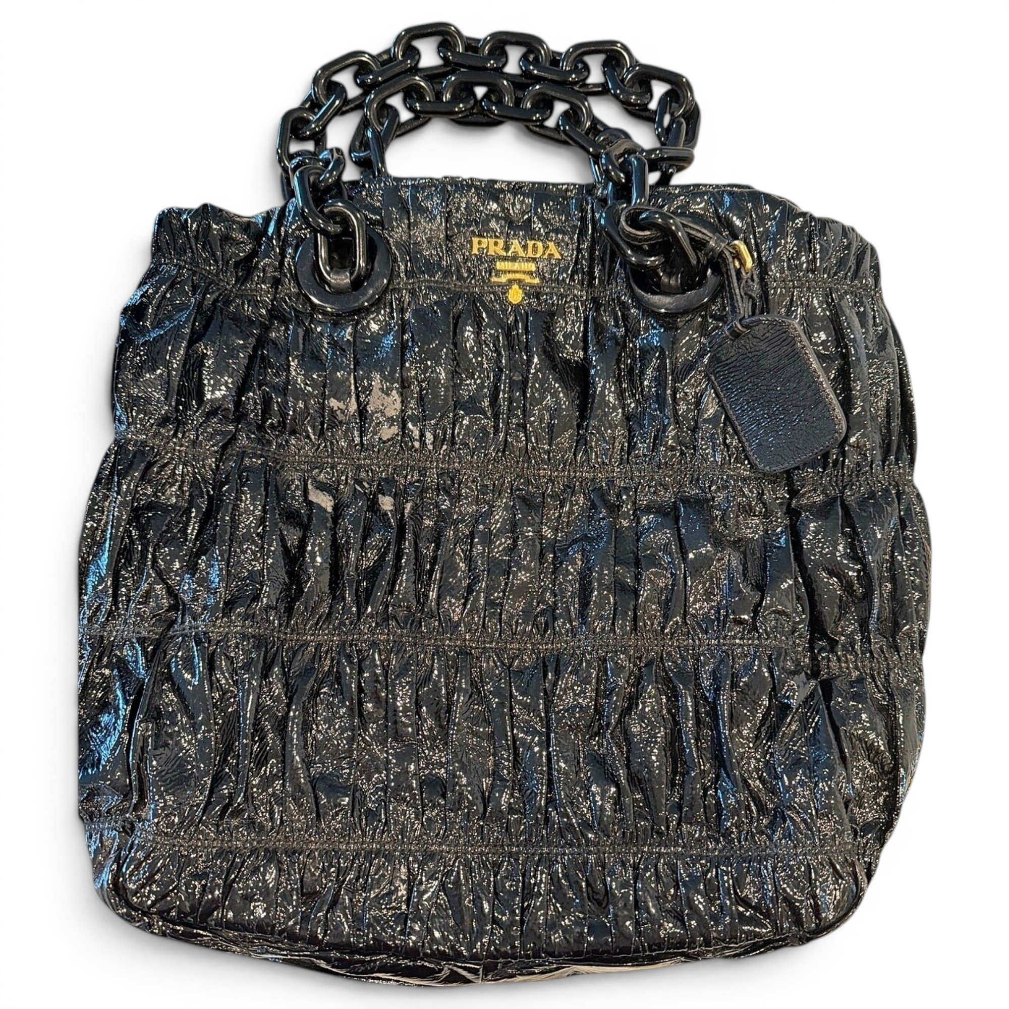 Patent leather tote