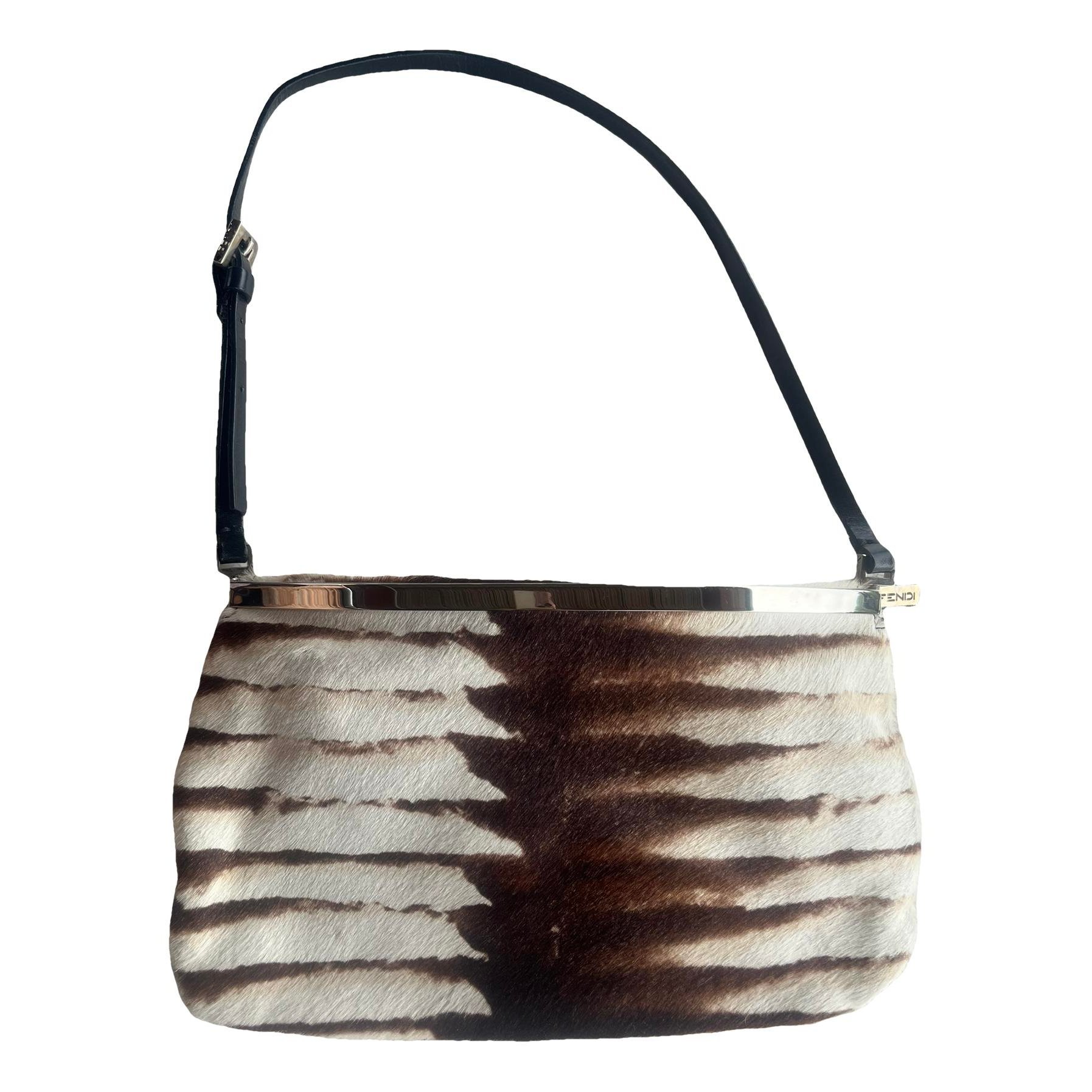 Baguette pony-style calfskin handbag