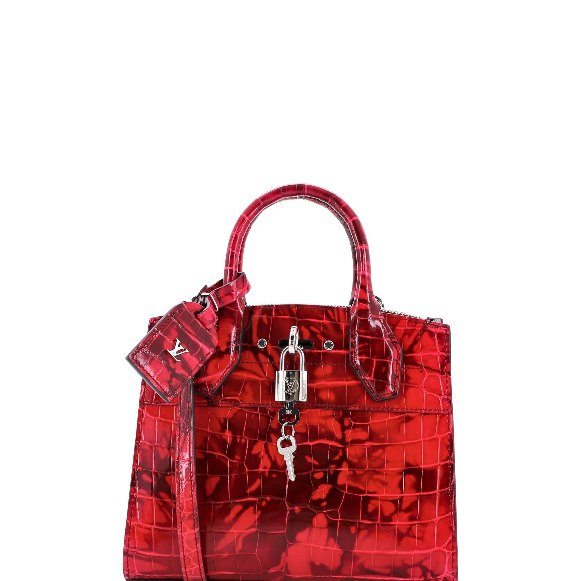 Louis Vuitton City Steamer Handbag Crocodile Mini