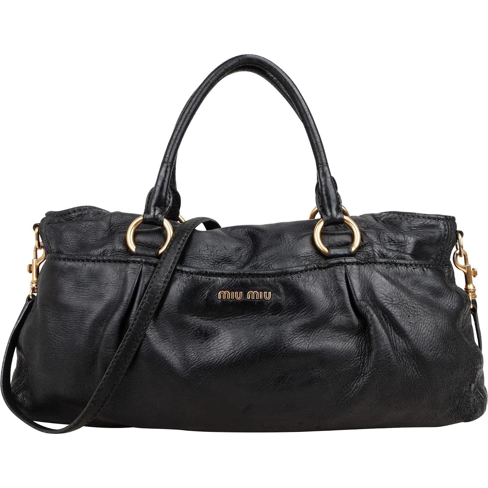 Coffer leather handbag