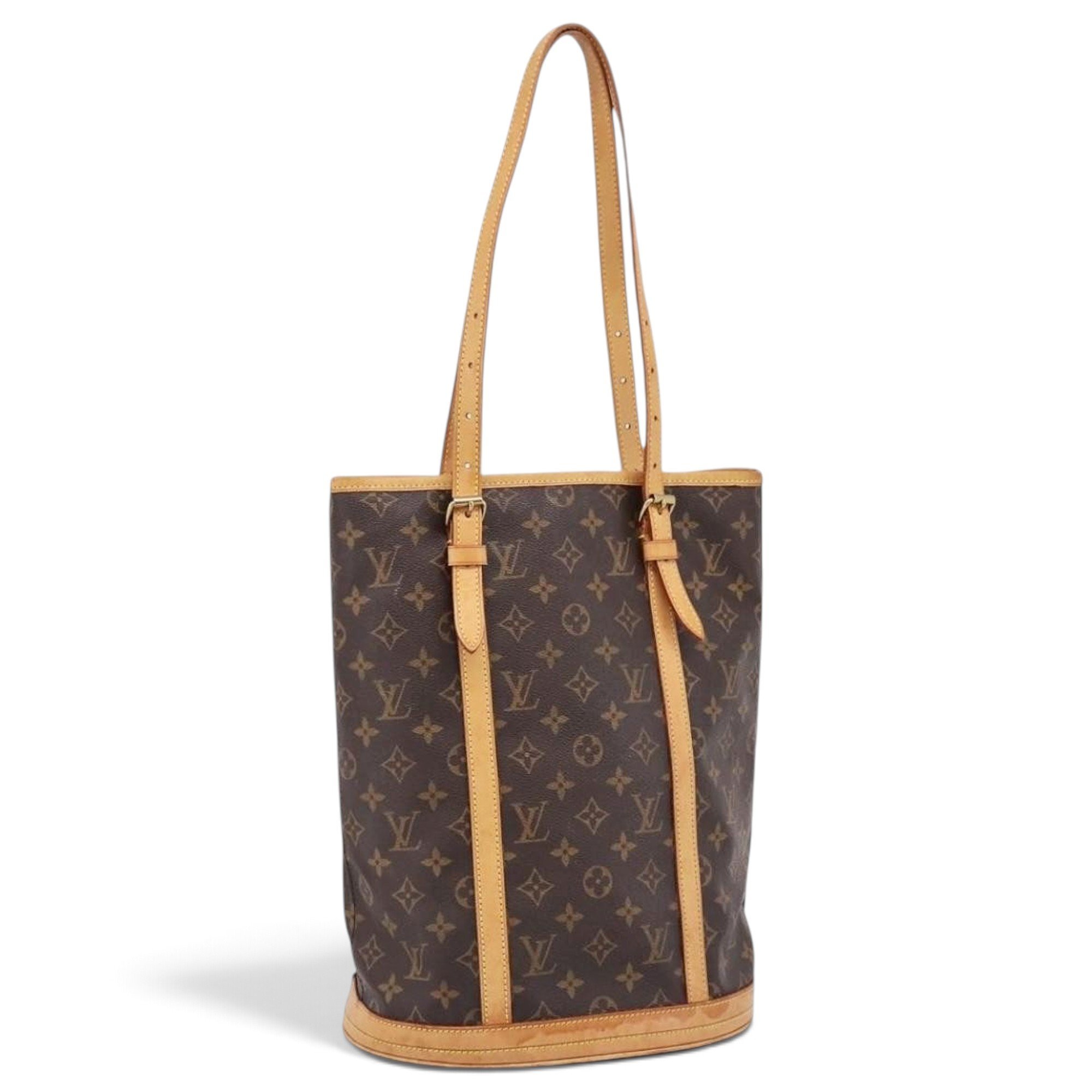 Bucket leather handbag