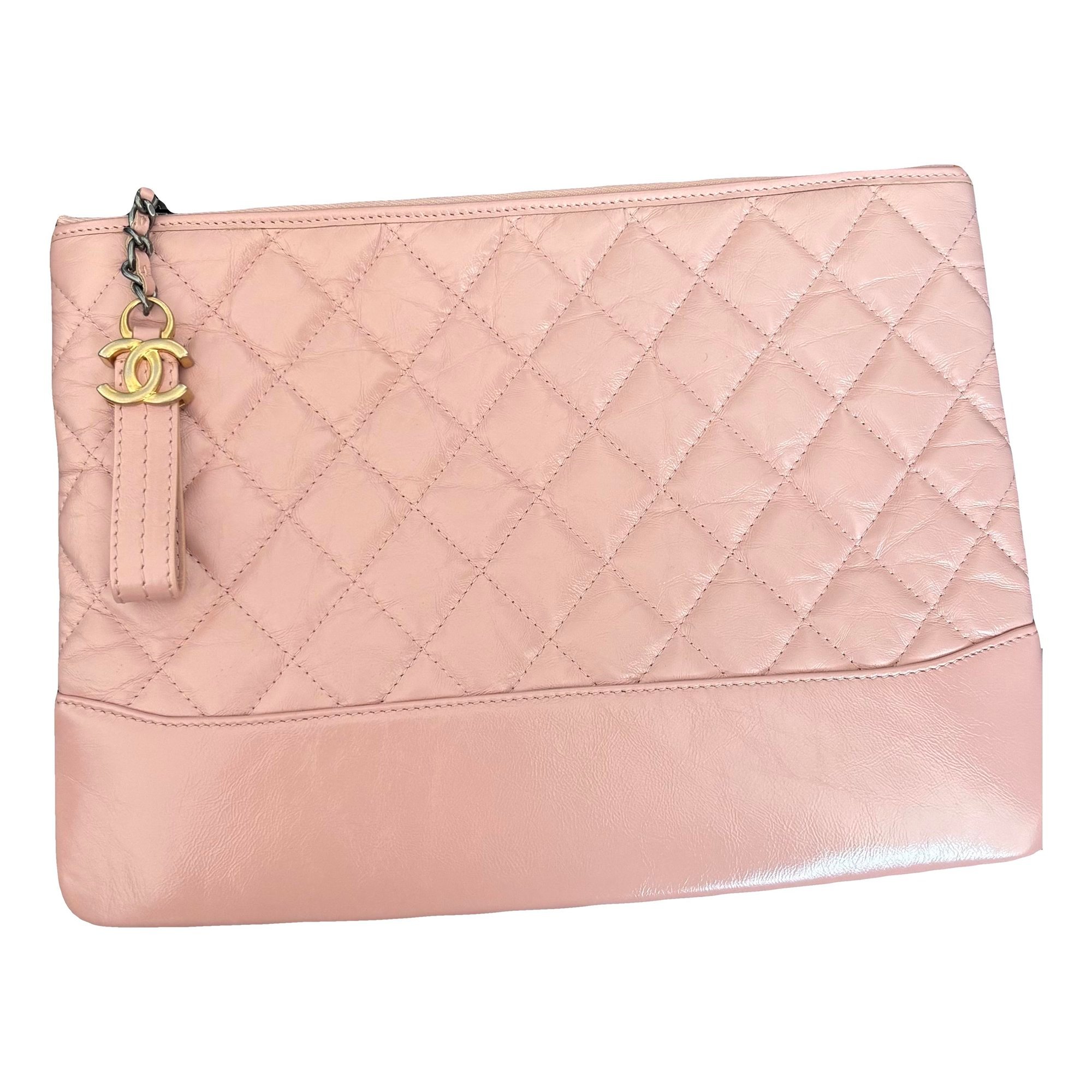 Leather clutch bag