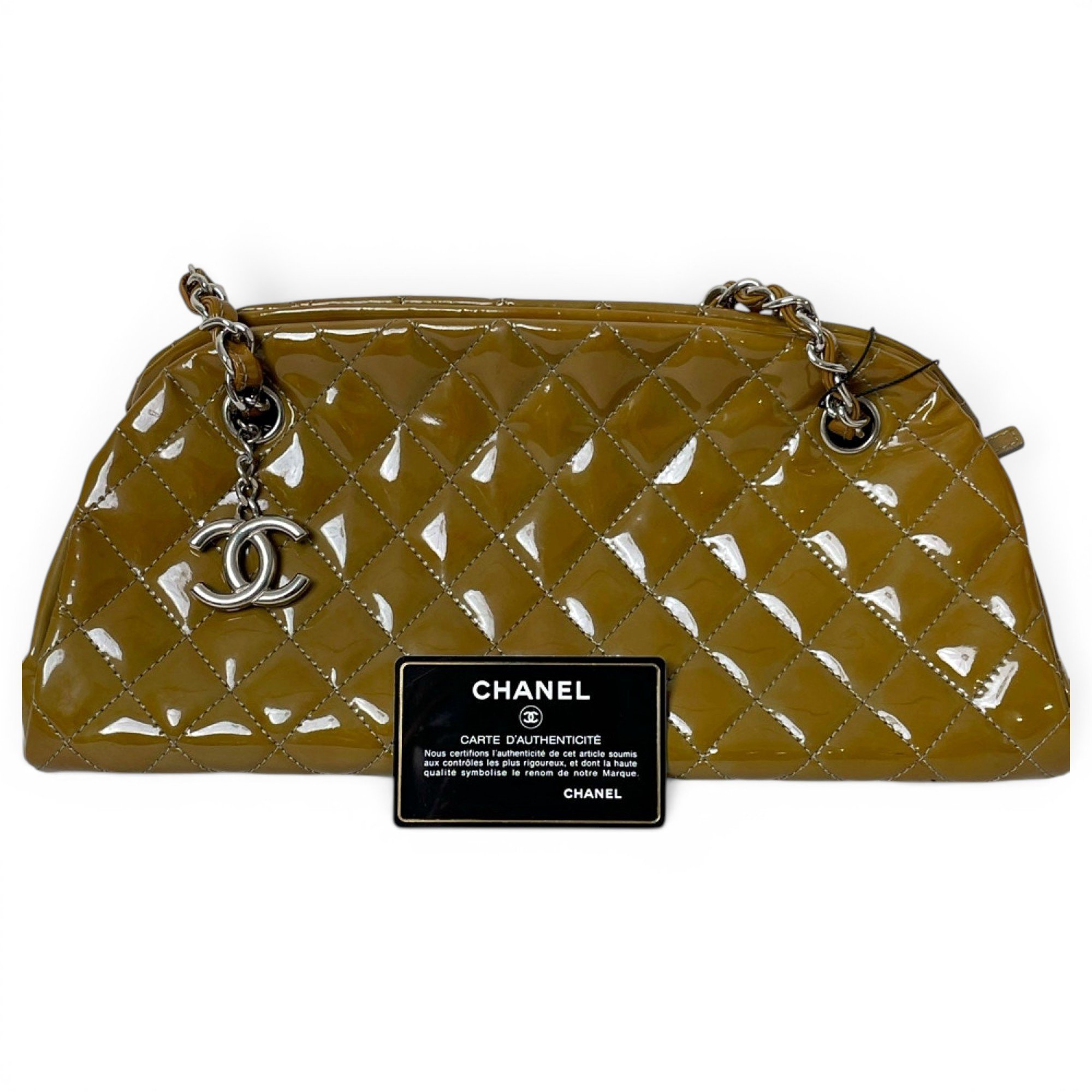 Patent leather bowling bag