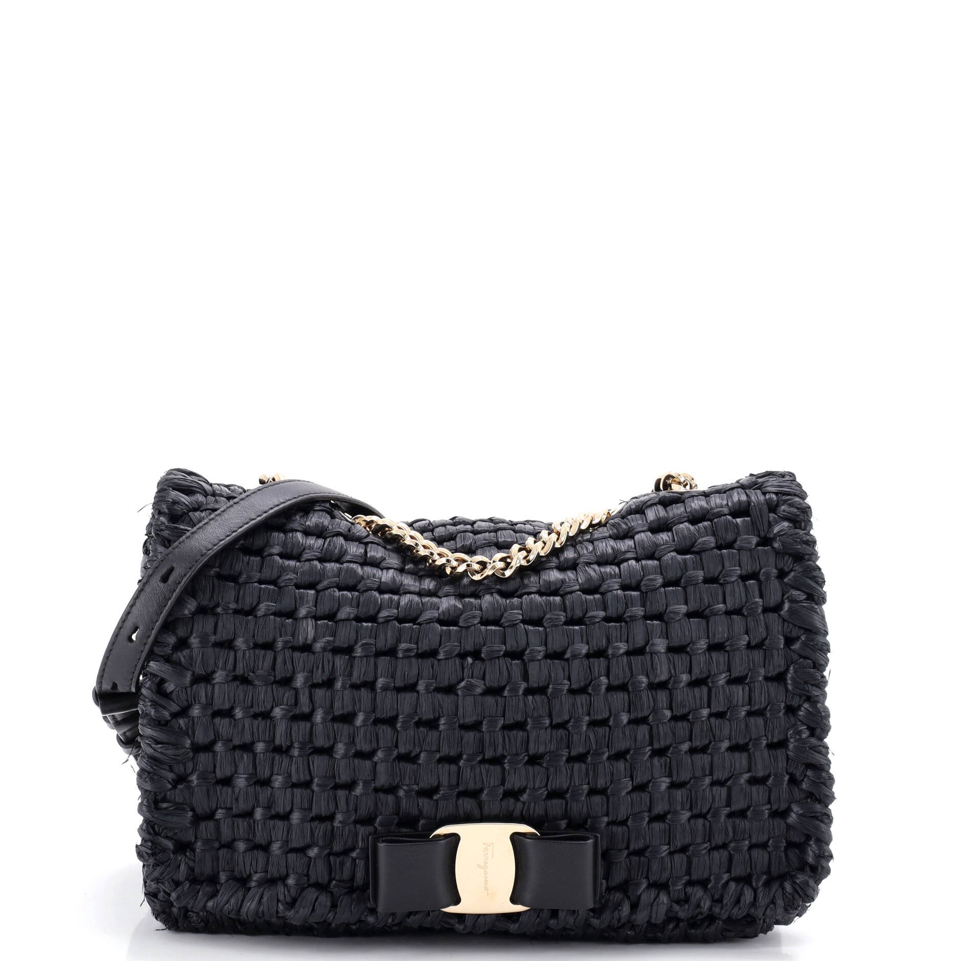 Vara Bow Crossbody Bag Raffia Medium