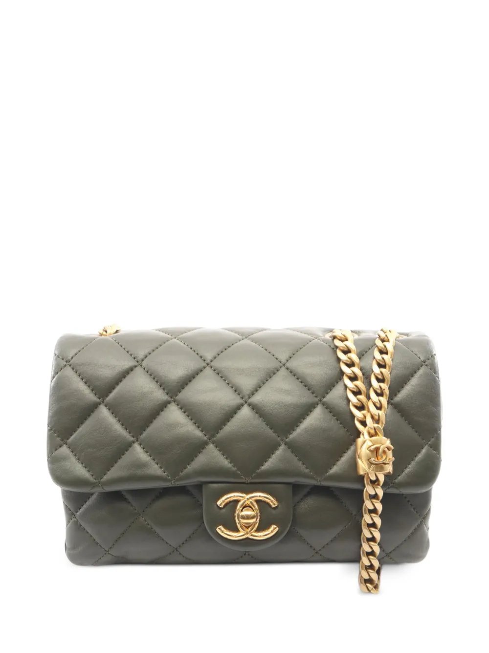 Matelassé chain shoulder bag