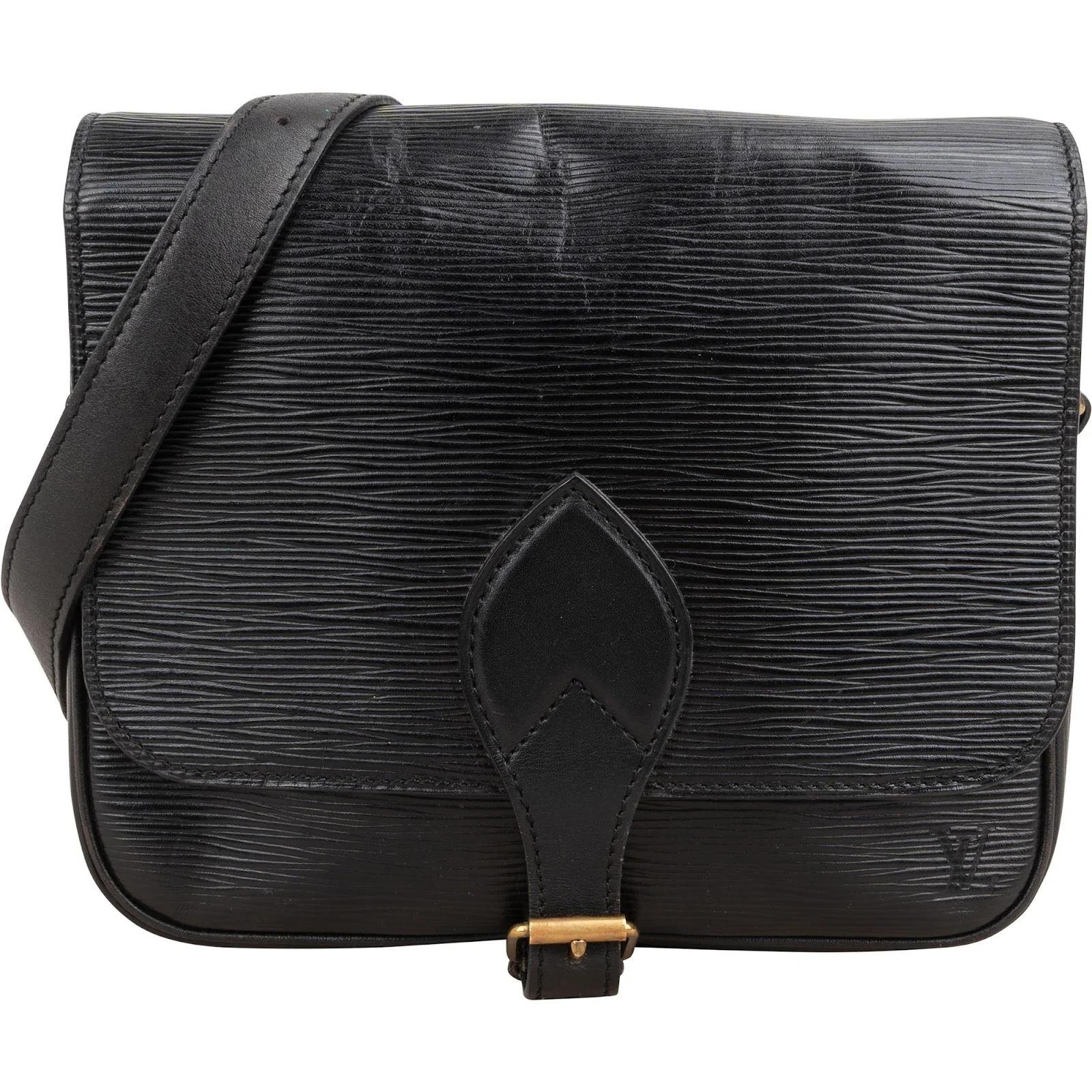 Cartouchière leather handbag