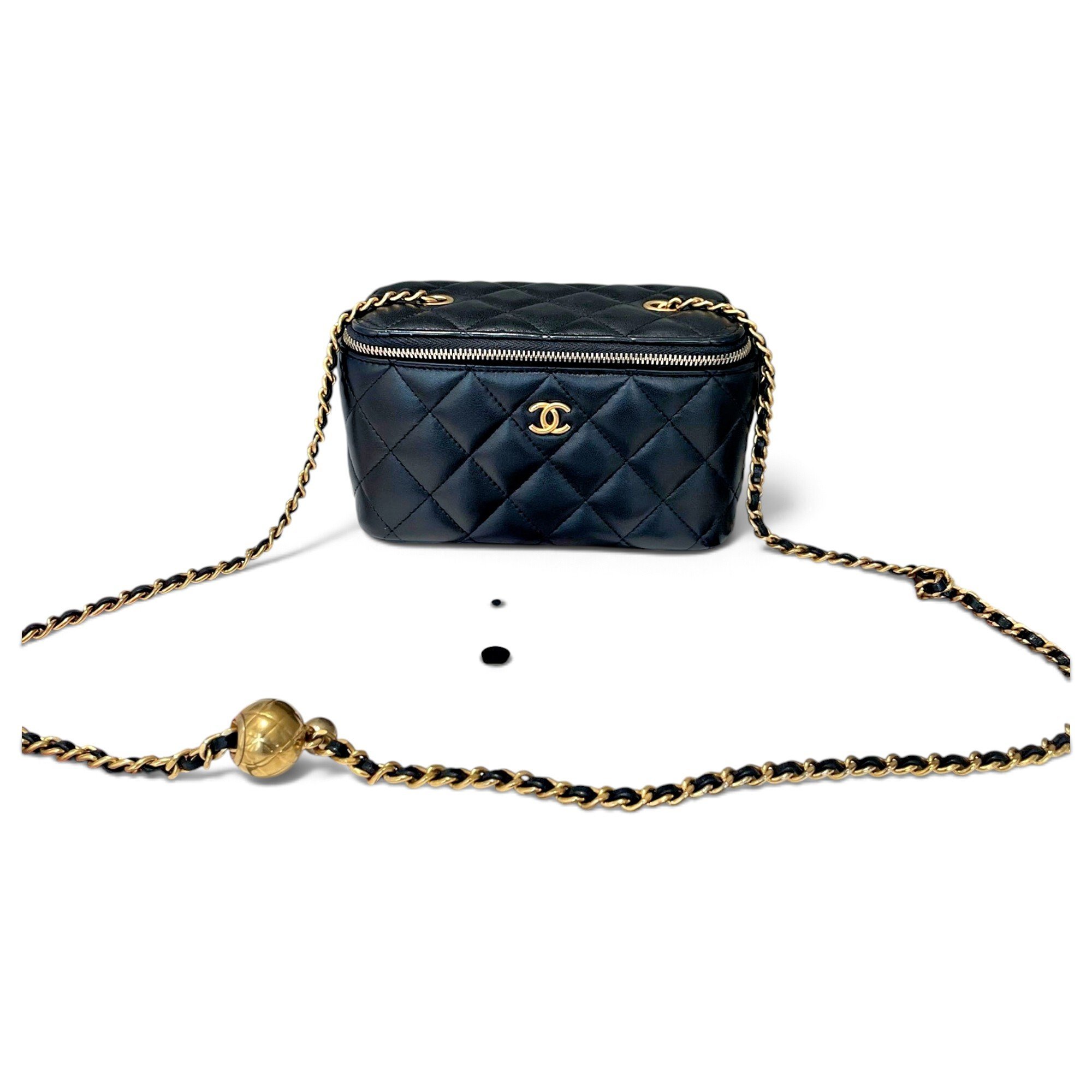 Vanity leather handbag