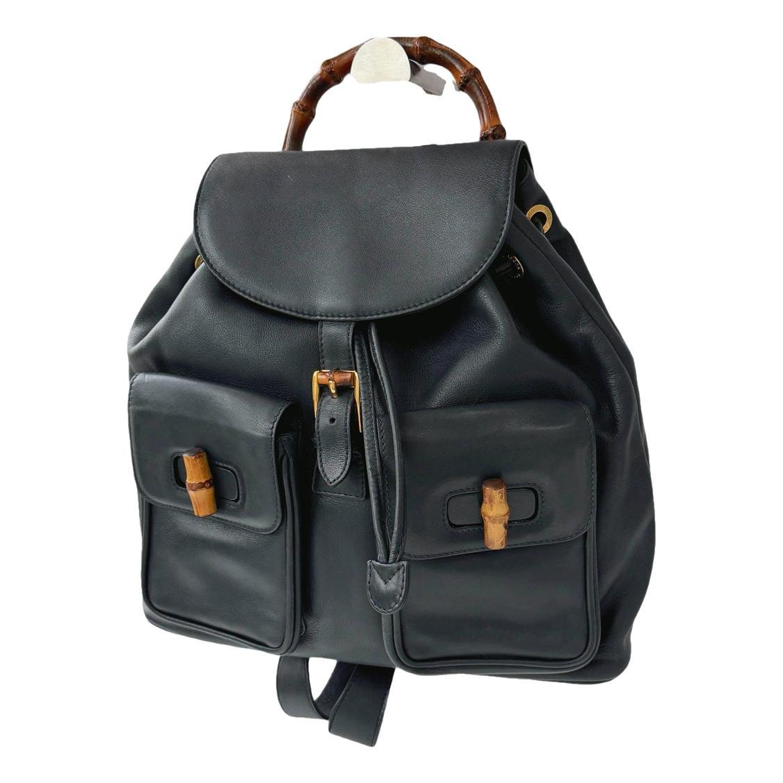 Vintage Bamboo leather backpack