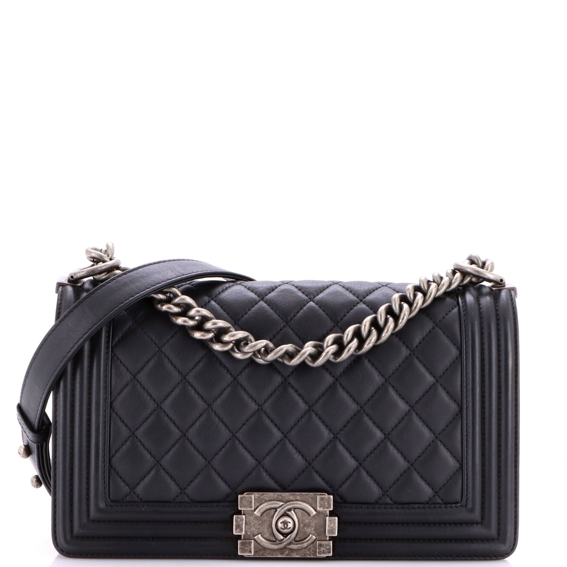 Boy Flap Bag Quilted Calfskin Old Medium