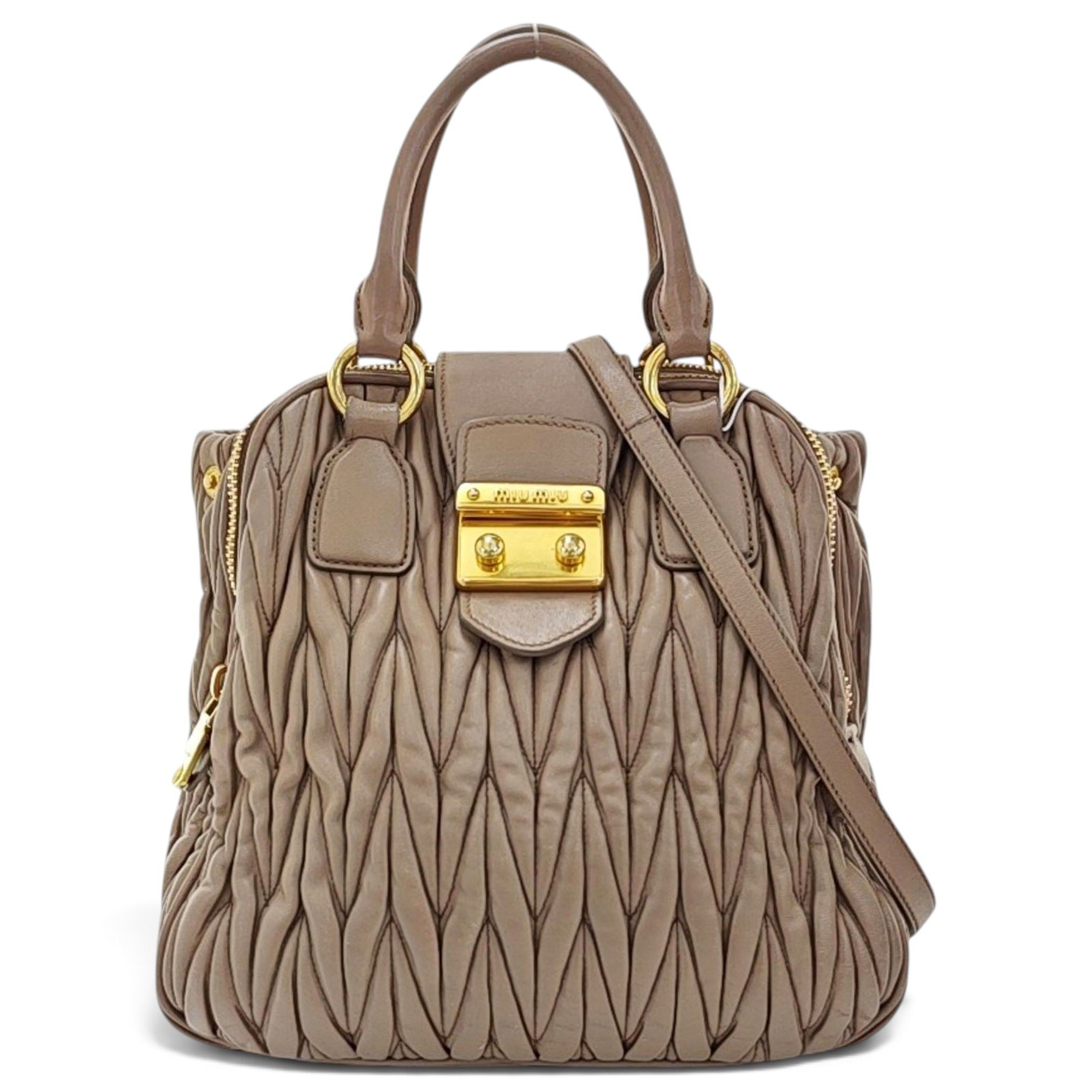 Coffer leather handbag