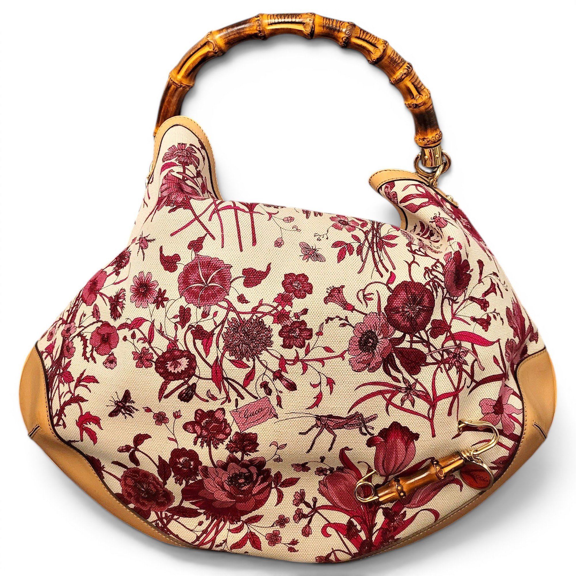 Vintage Bamboo Hobo cloth handbag