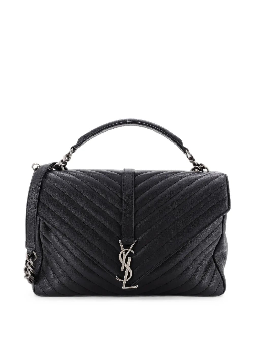 Classic Monogram College Bag Matelasse Chevron Leather Large shoulder bag