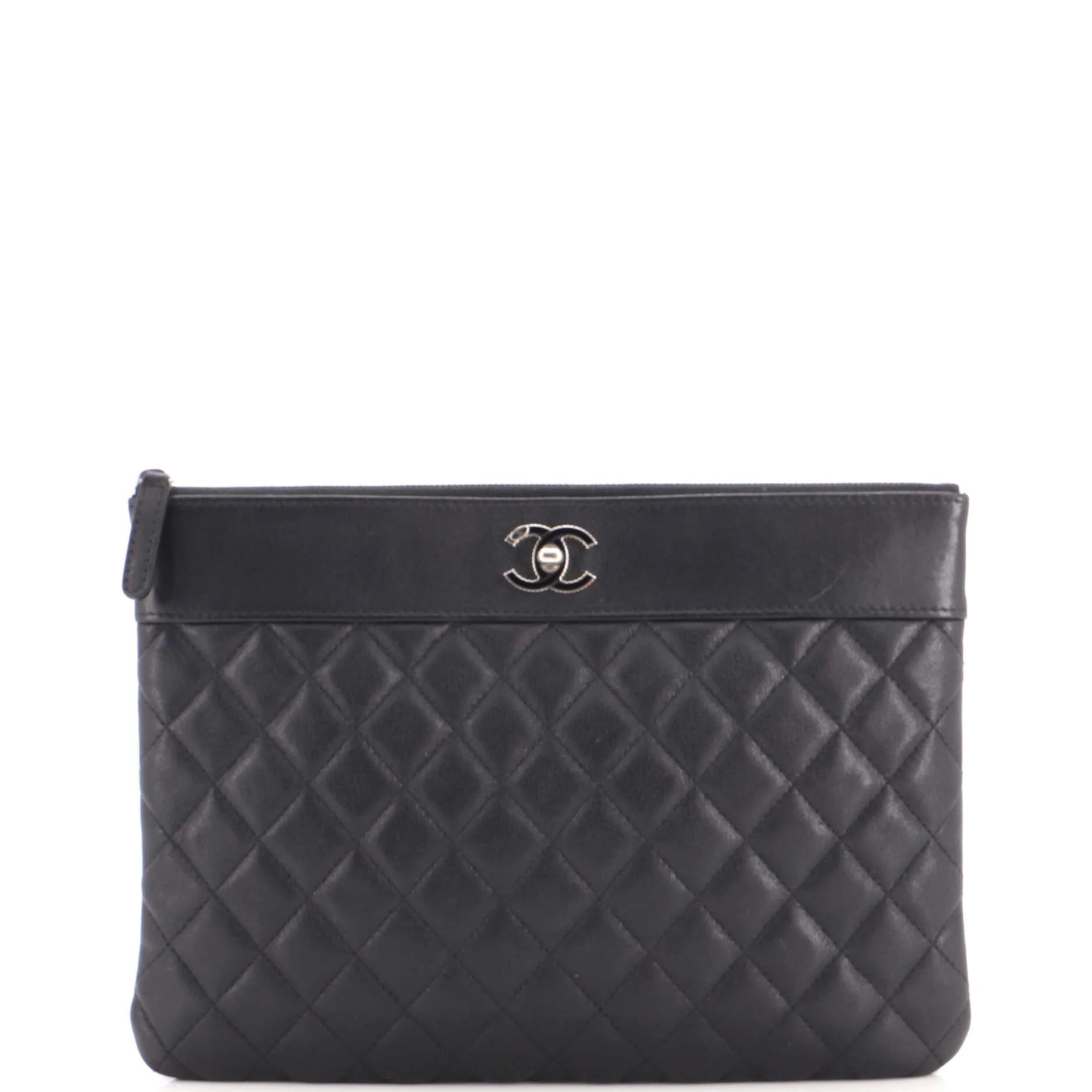 Leather clutch bag