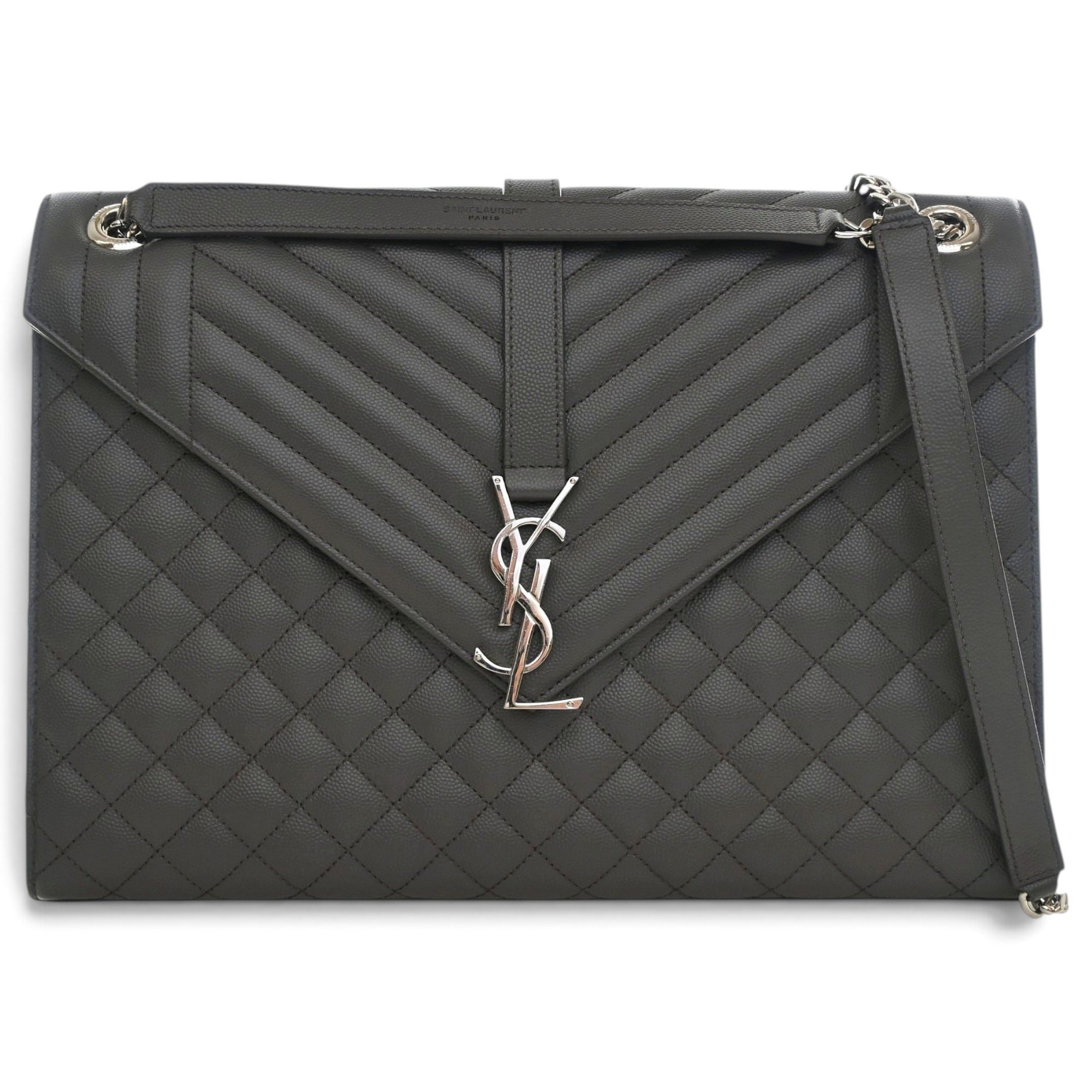 Envelope leather handbag