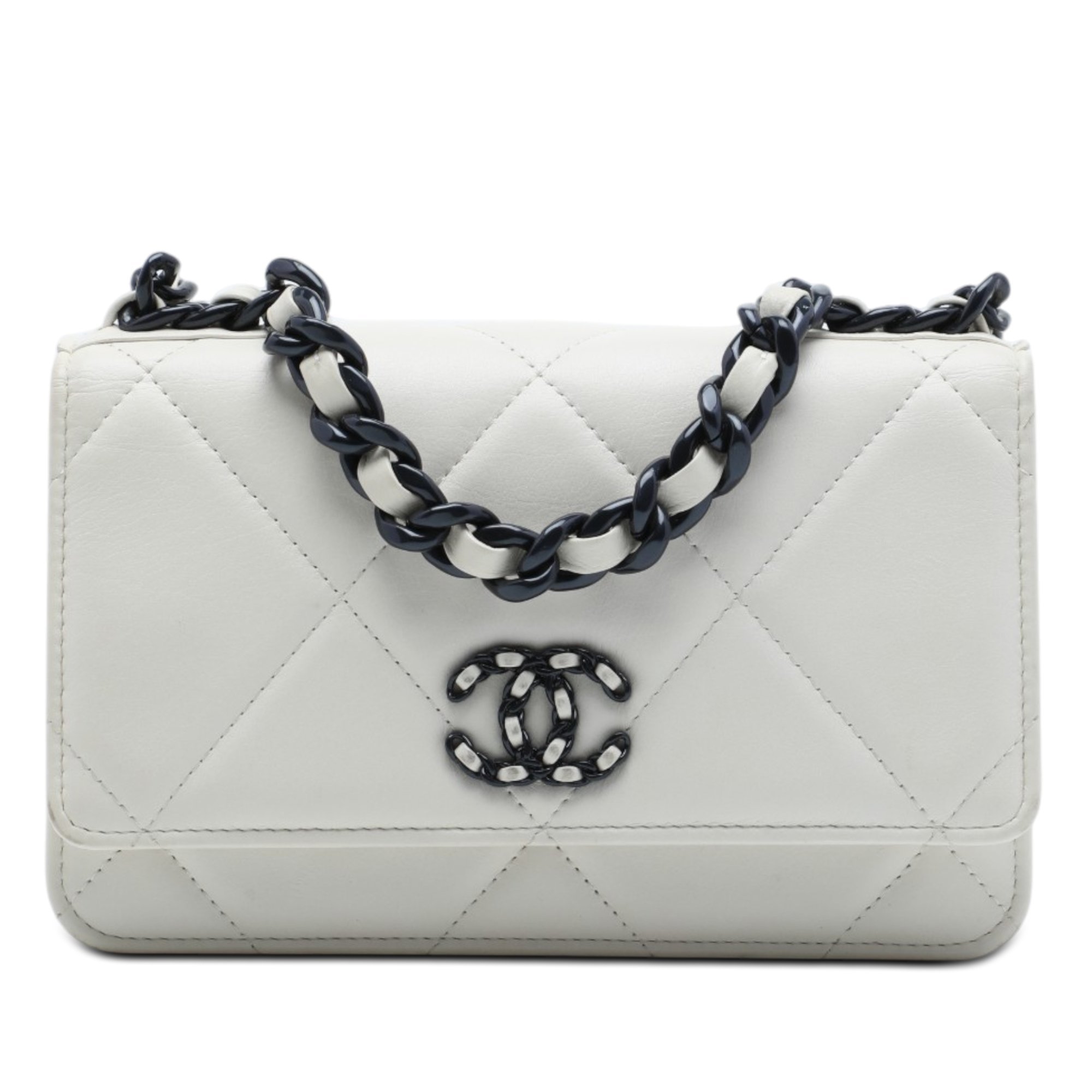 Wallet On Chain leather handbag
