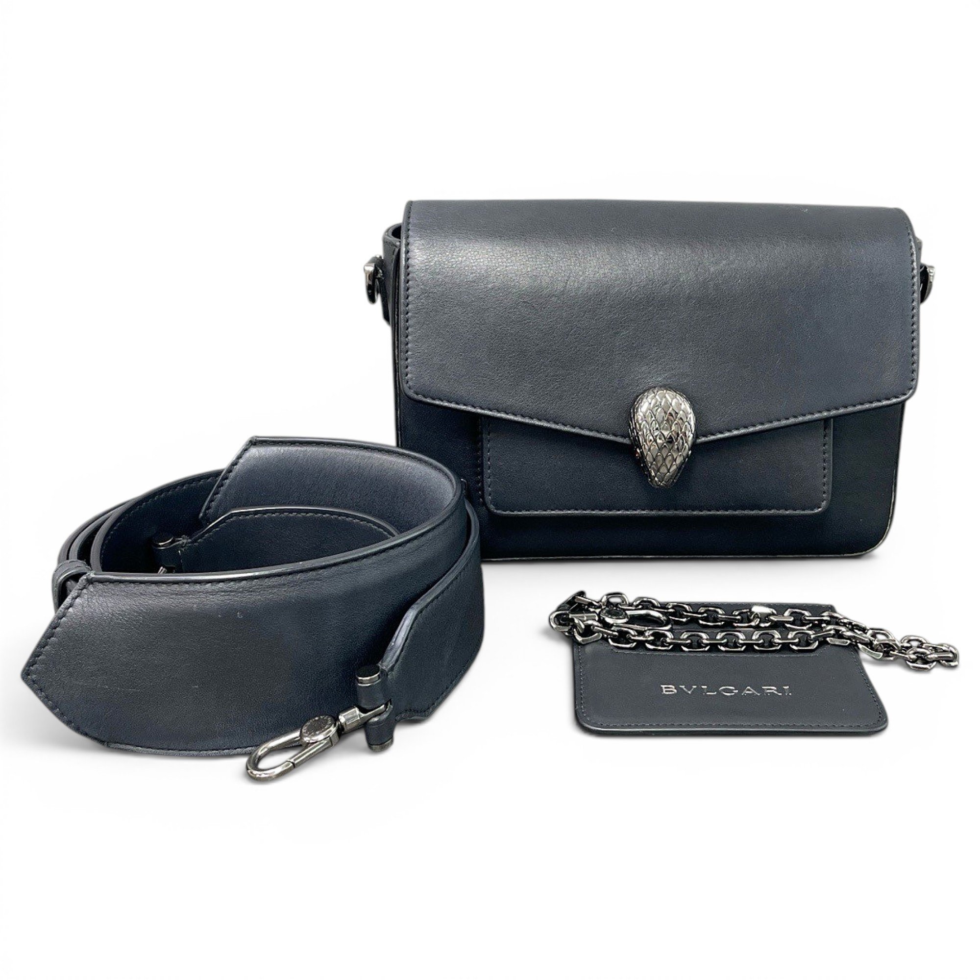 Serpenti leather handbag
