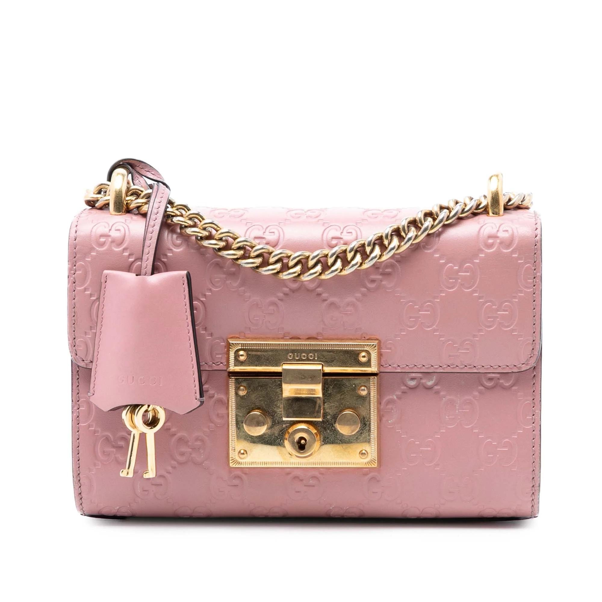 Padlock leather crossbody bag