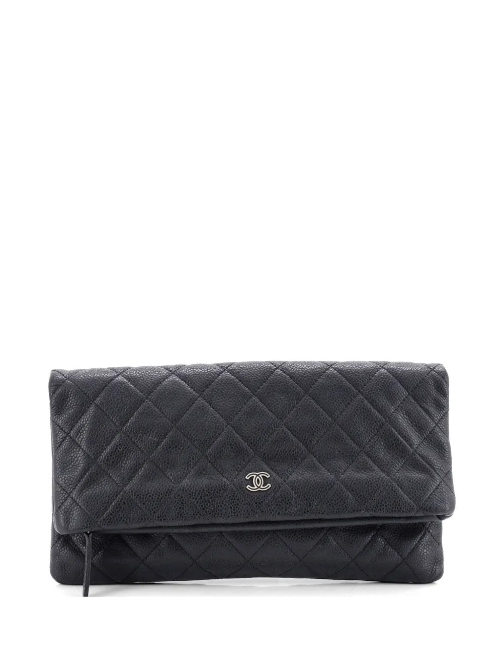 CC Foldover Quilted Caviar clutch bag