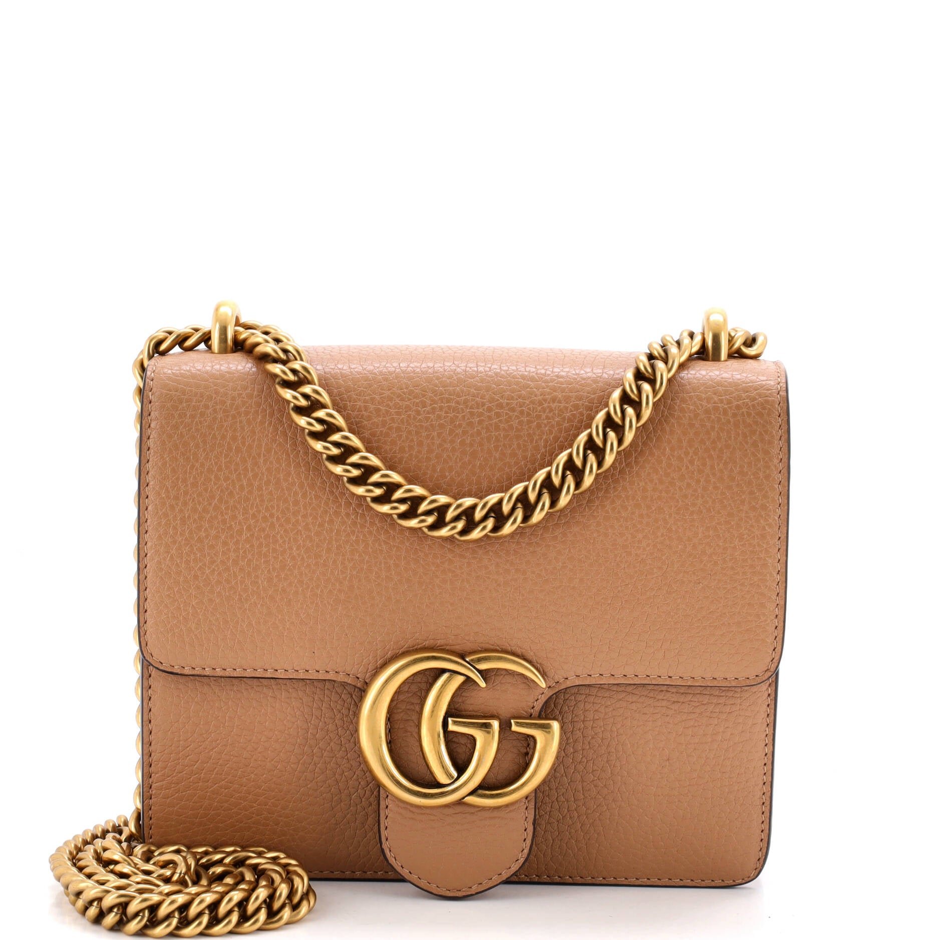 GG Marmont Chain Shoulder Bag Leather Small