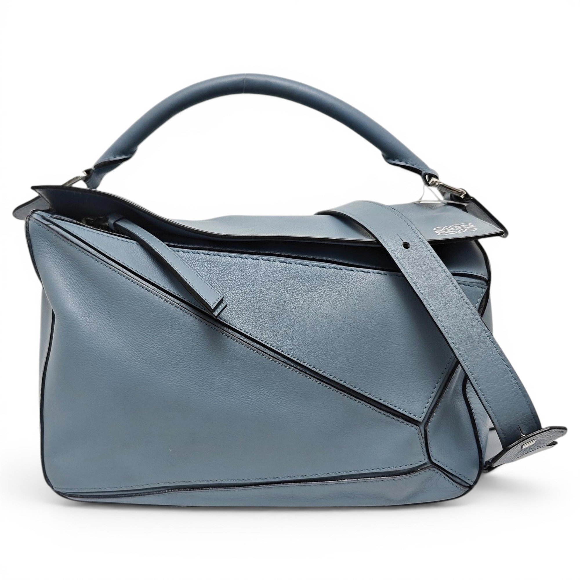 Puzzle leather handbag