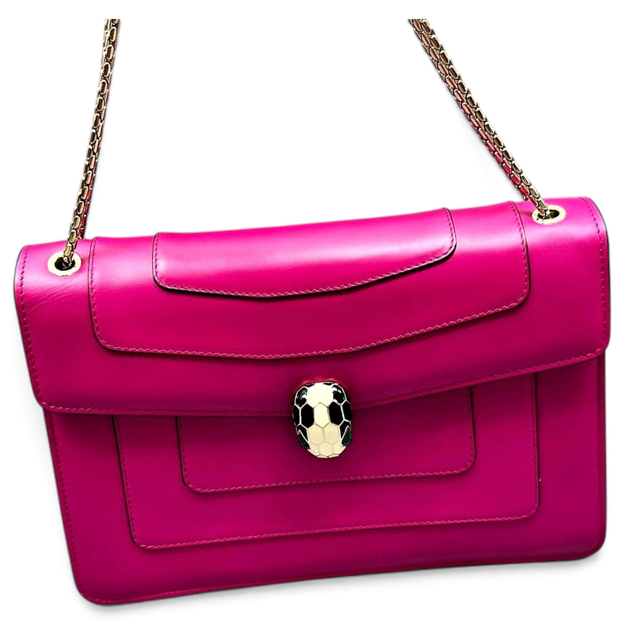 Serpenti leather handbag