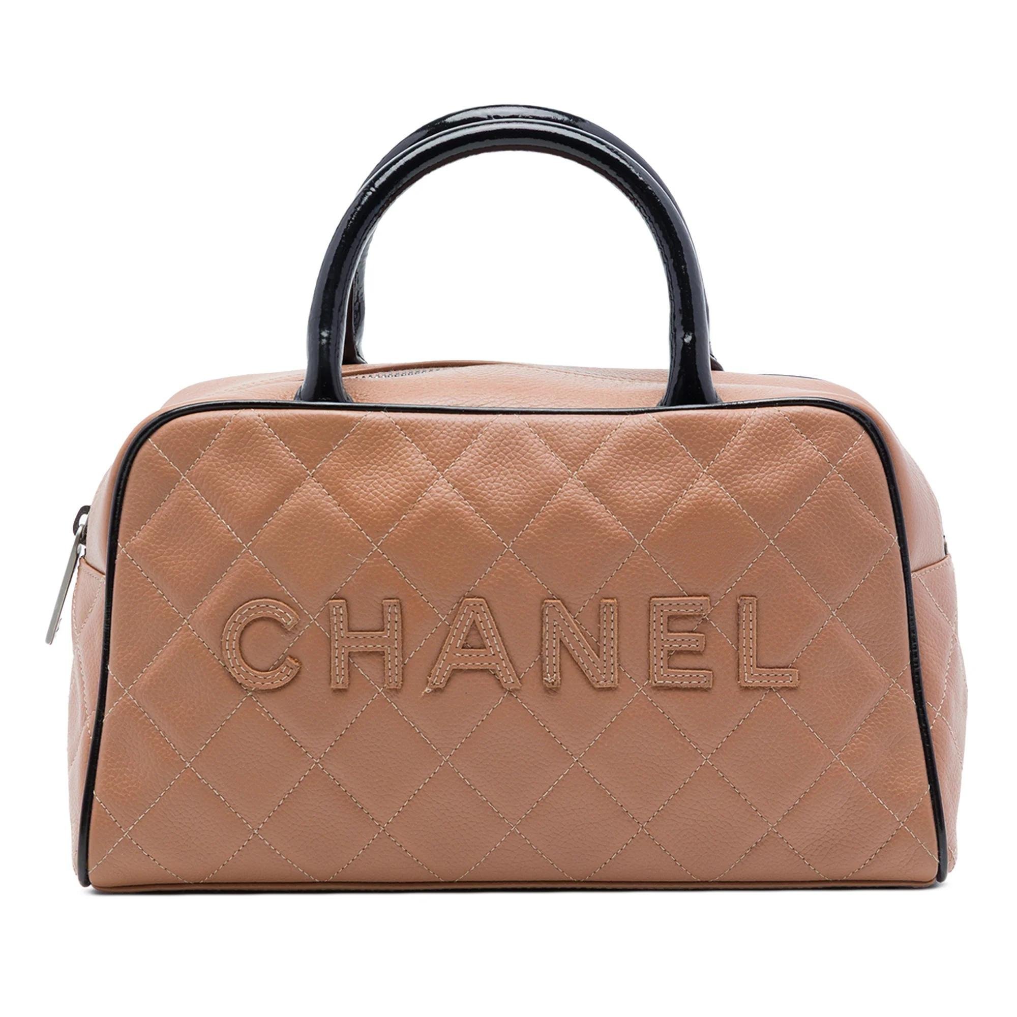 Trendy CC Bowler leather handbag
