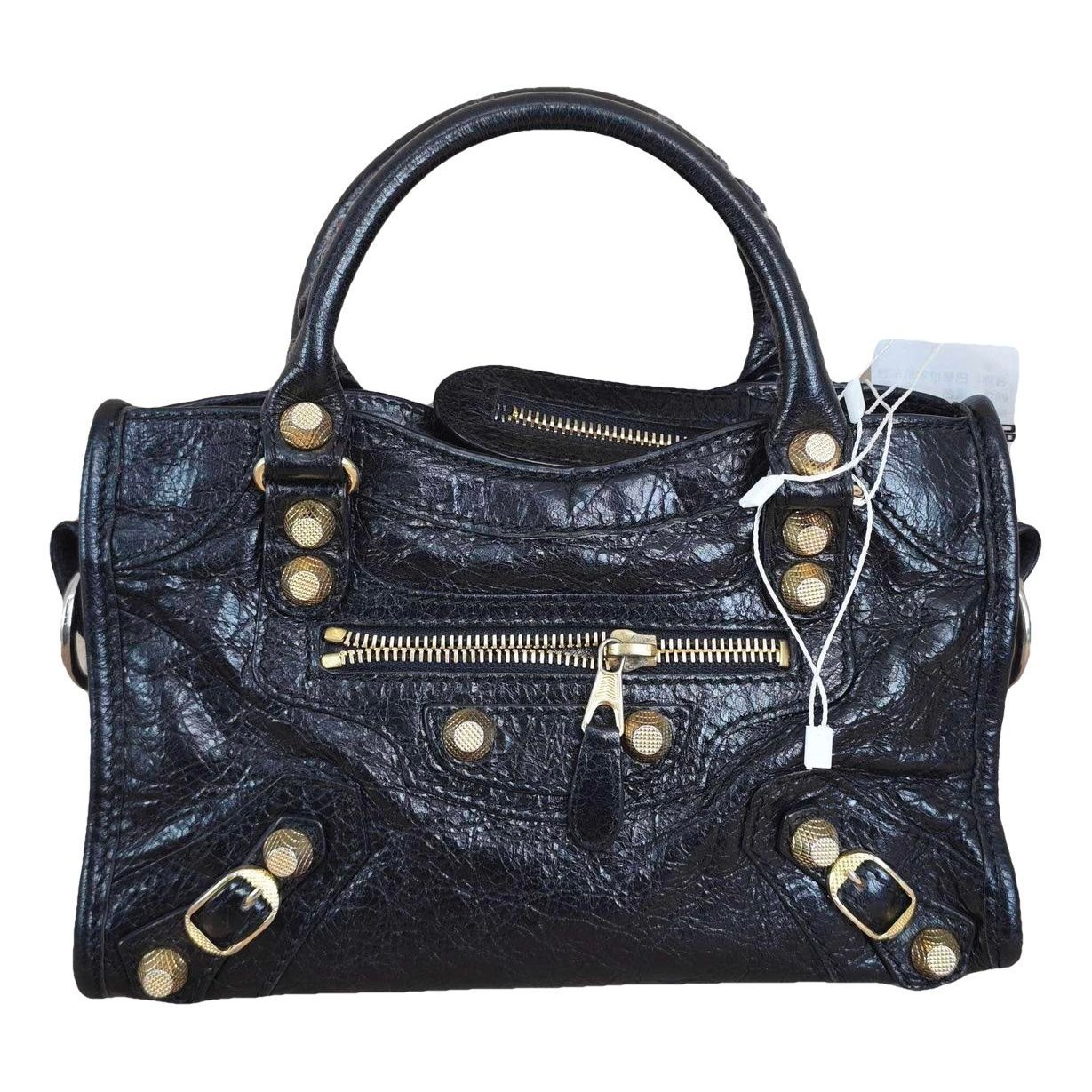 City leather handbag