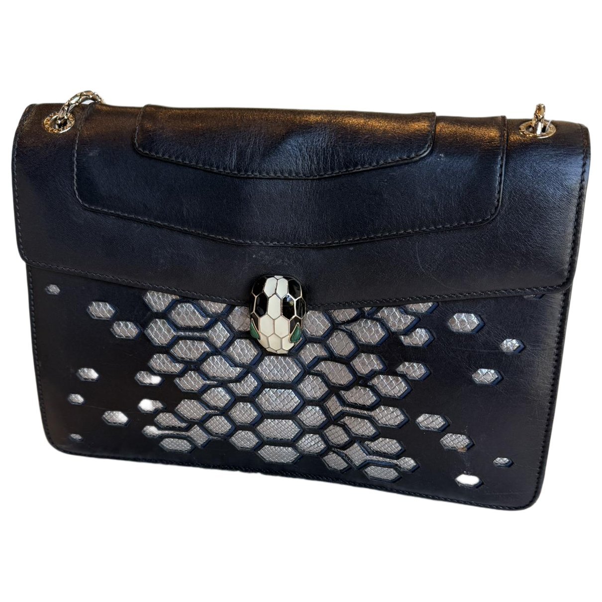 Serpenti leather handbag
