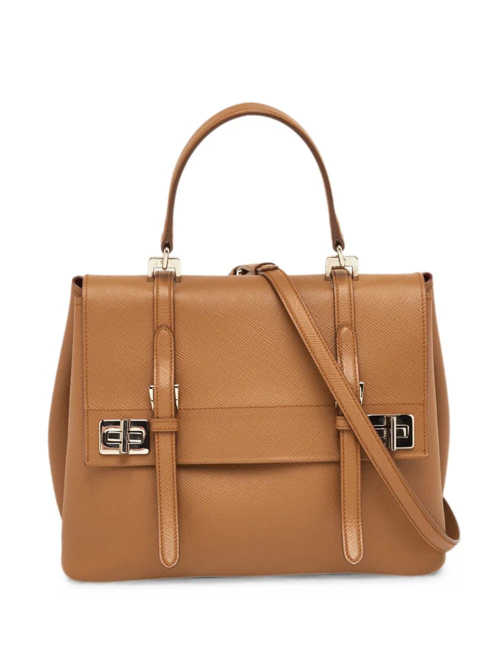 turn-lock flap tote bag