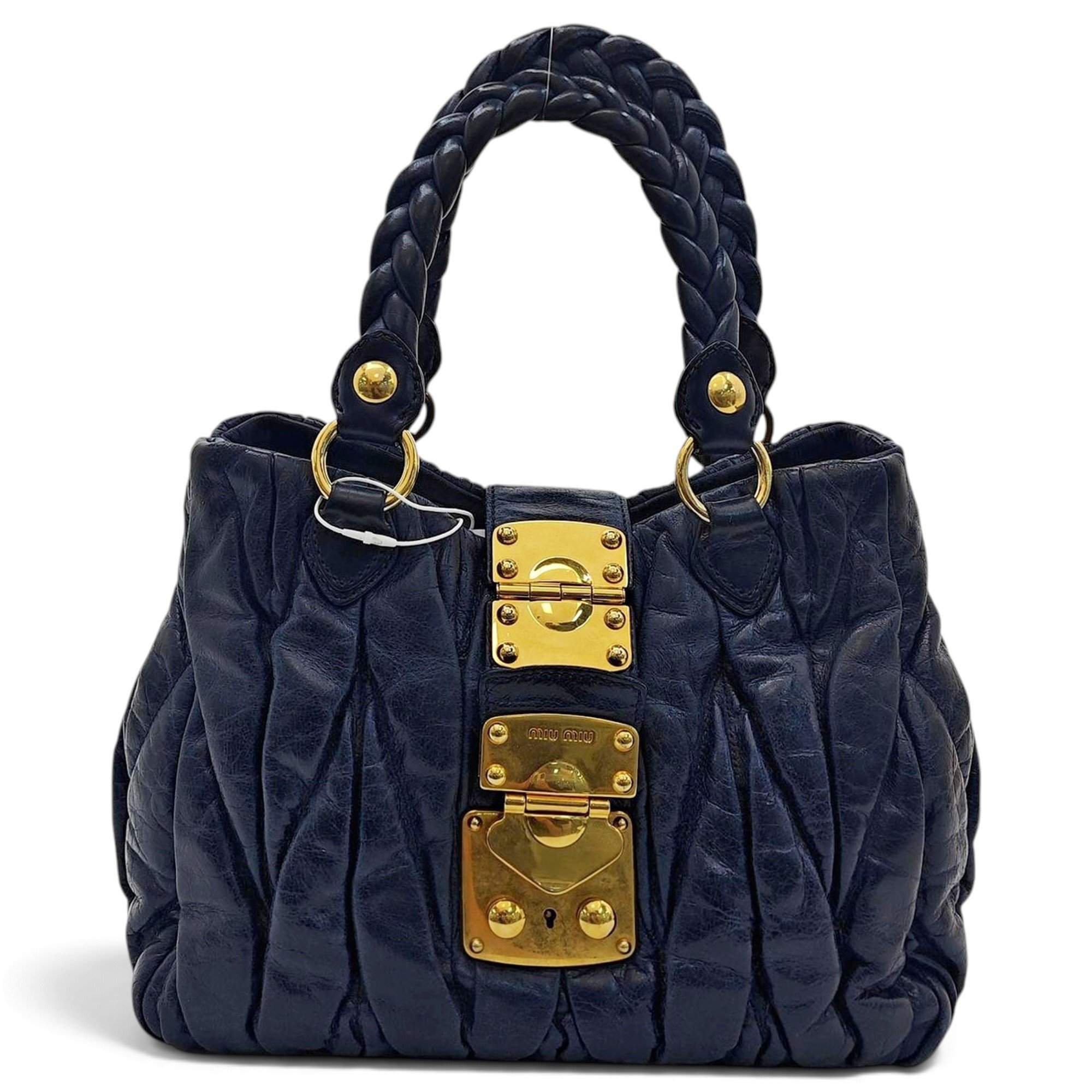 Matelassé leather handbag