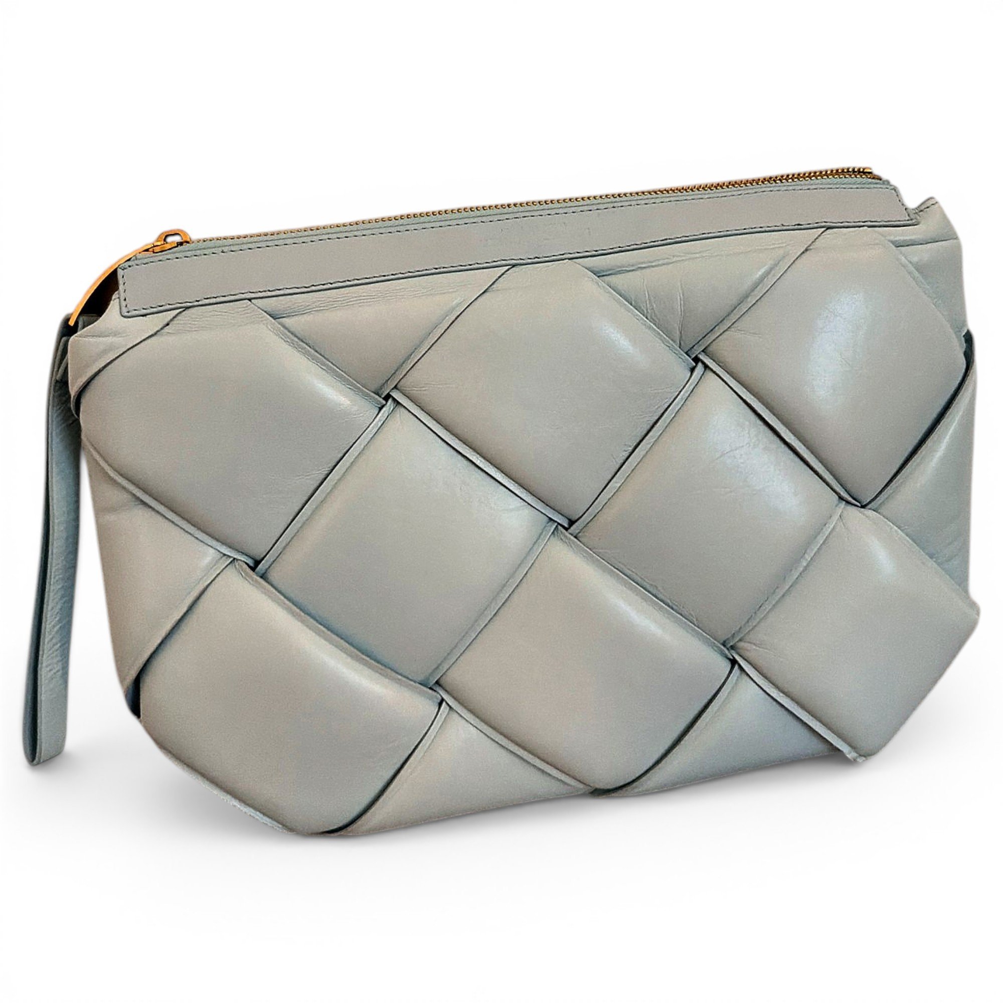 Pouch leather clutch bag