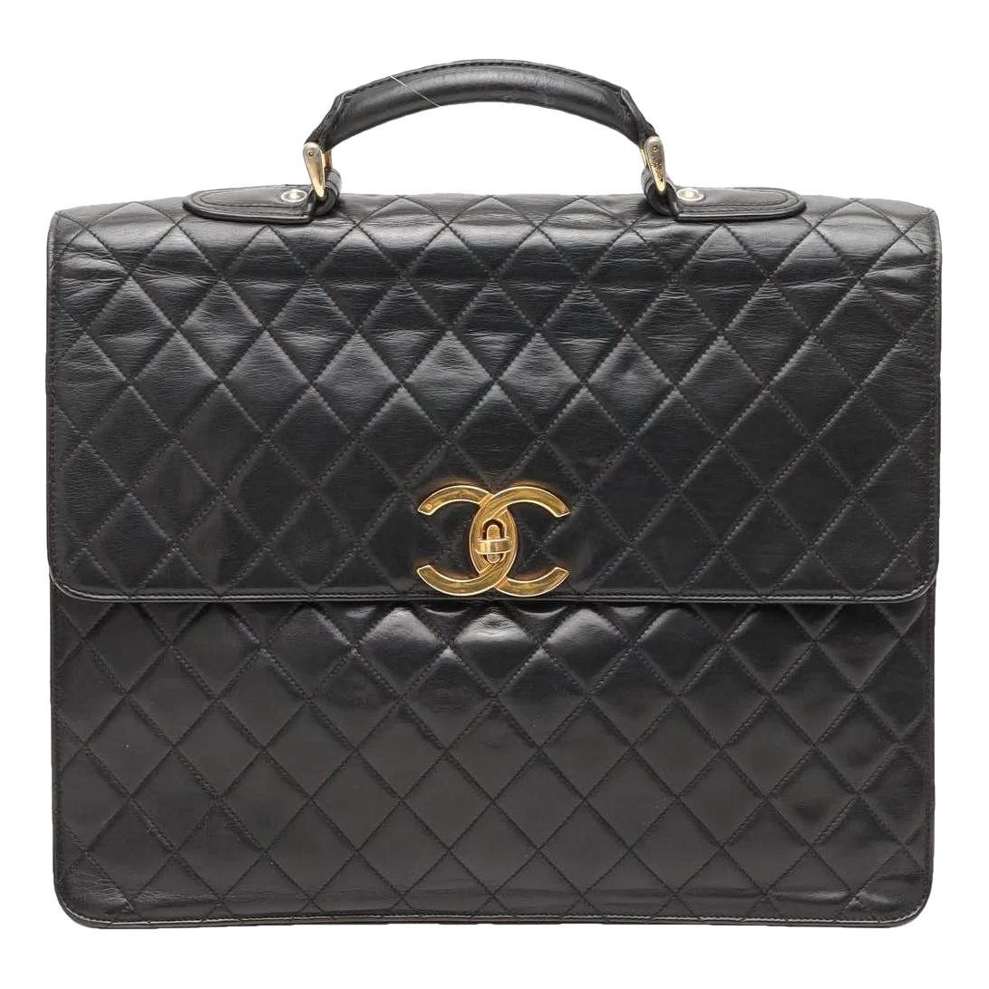 Trendy CC Quilted leather handbag