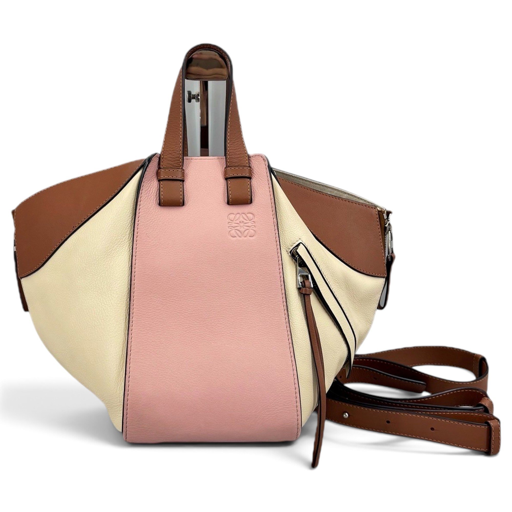 Hammock leather handbag