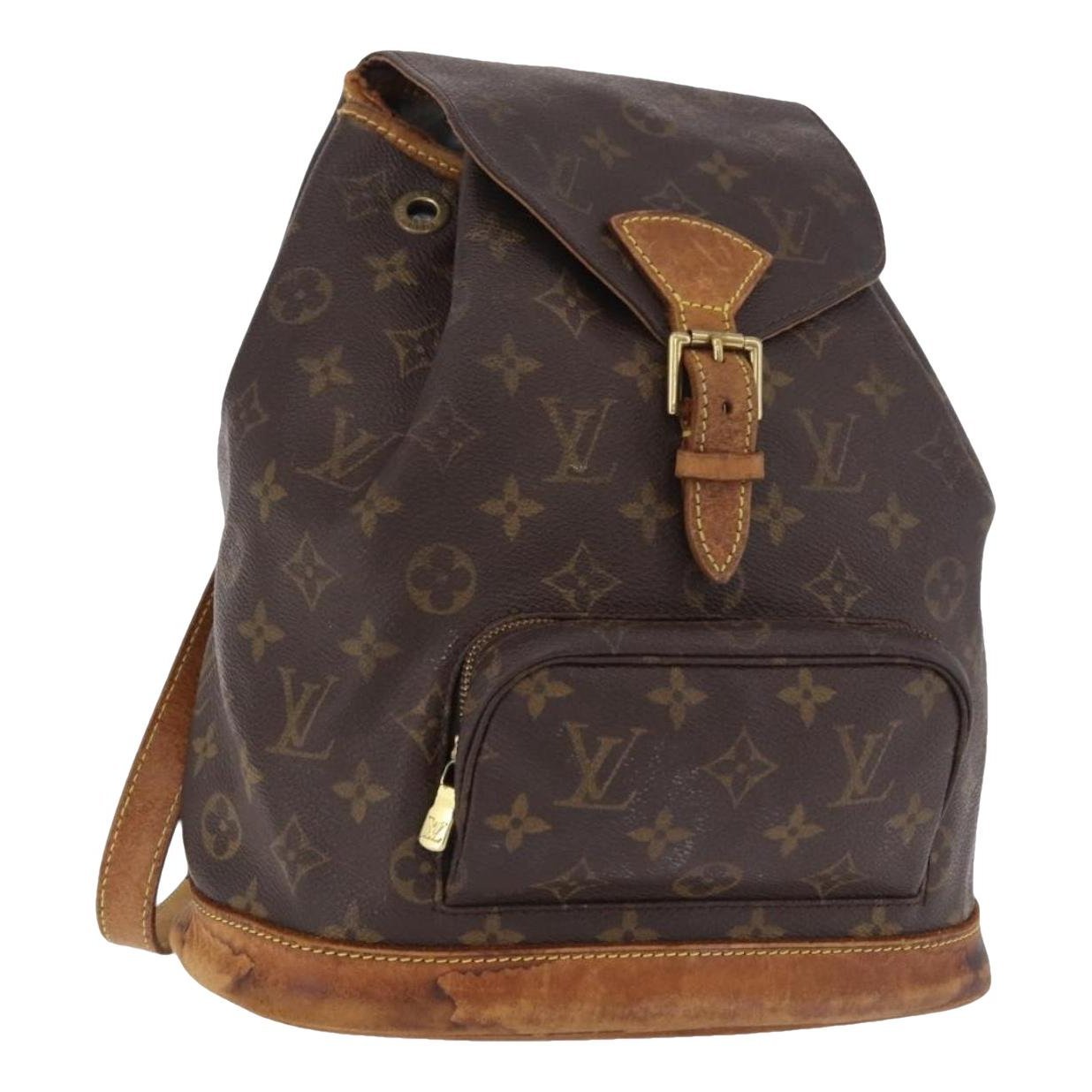 Montsouris Vintage leather backpack